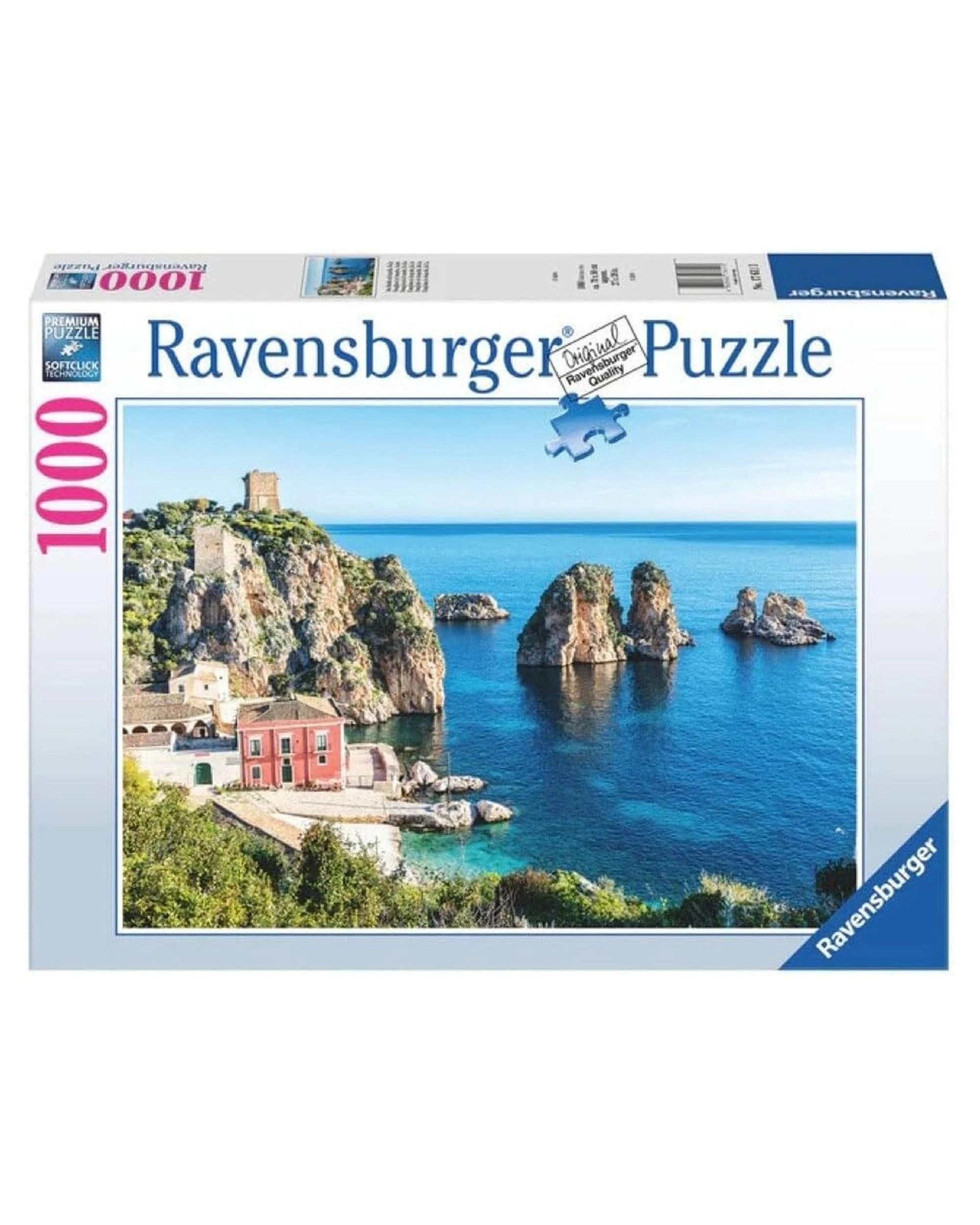 1 Ravensburger Sea Stacks of Scopello Sicily 1000 Piece Jigsaw Puzzle, 1 of 1