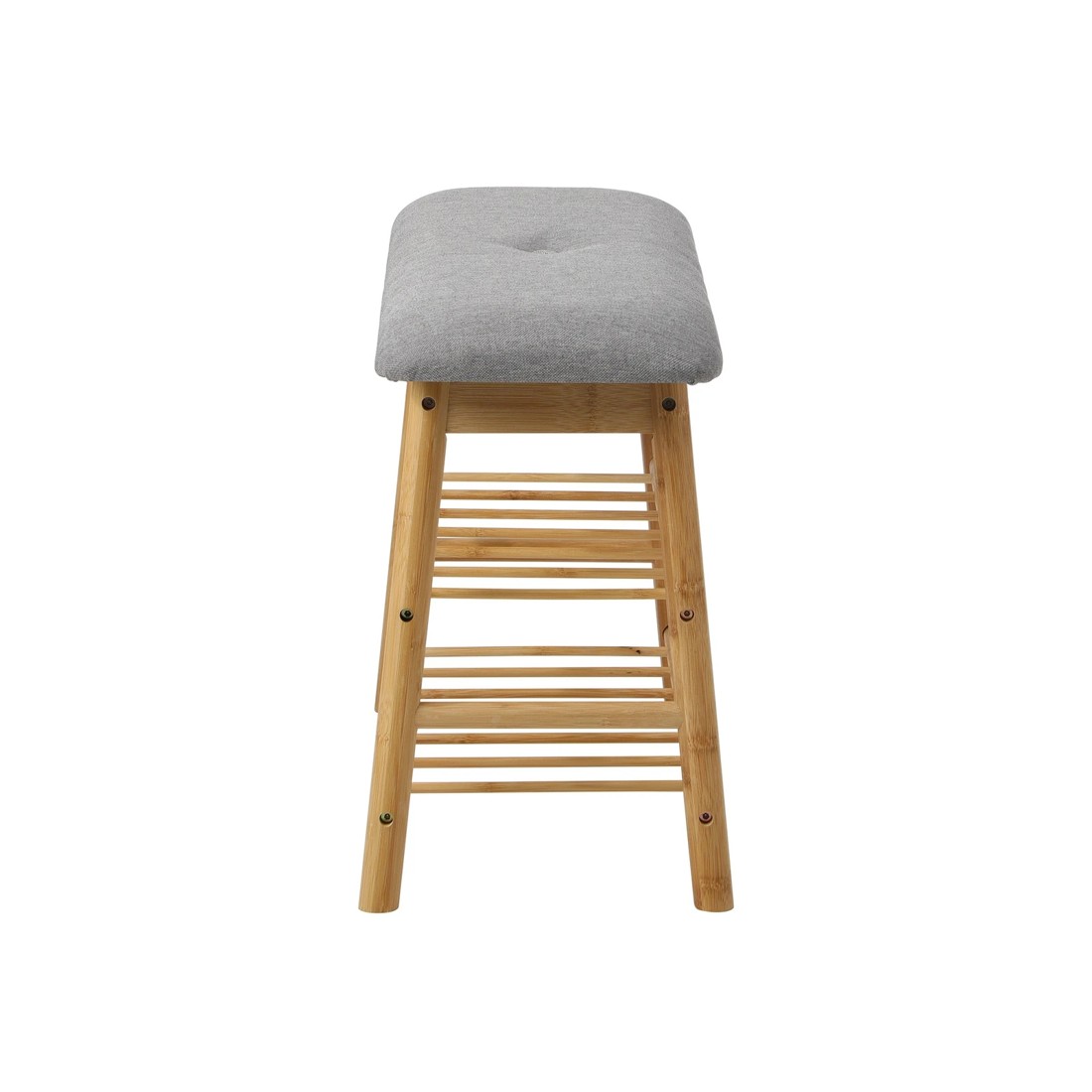 9 Oikiture Shoe Storage Bench Bamboo Shoes Rack Cabinet Shelf Organiser Stool 70cm
 - Natural, 9 of 10