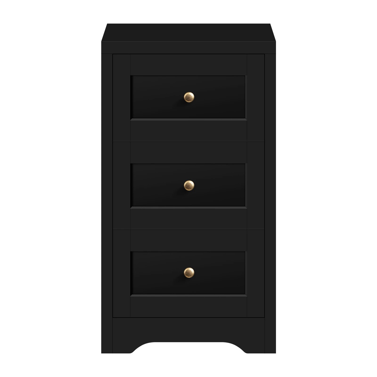 7 Alfordson 2x Bedside Table Hamptons Storage Nightstand Cabinet - Black, 7 of 9