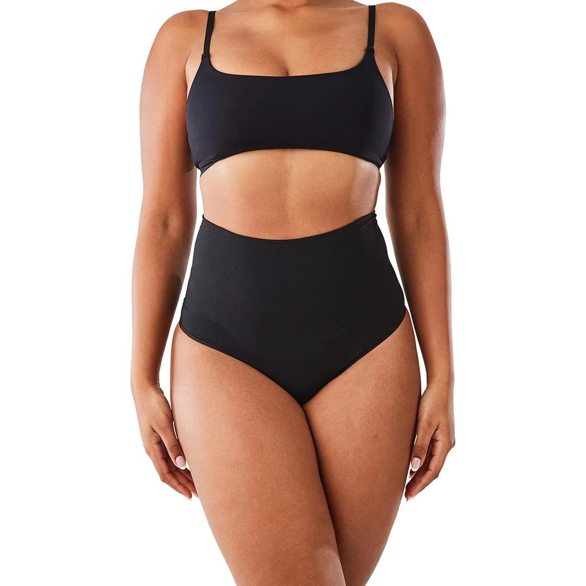4 2 Pack Medium Control Seamfree Shaping G-string Briefs TAN, BLACK, 4 of 8