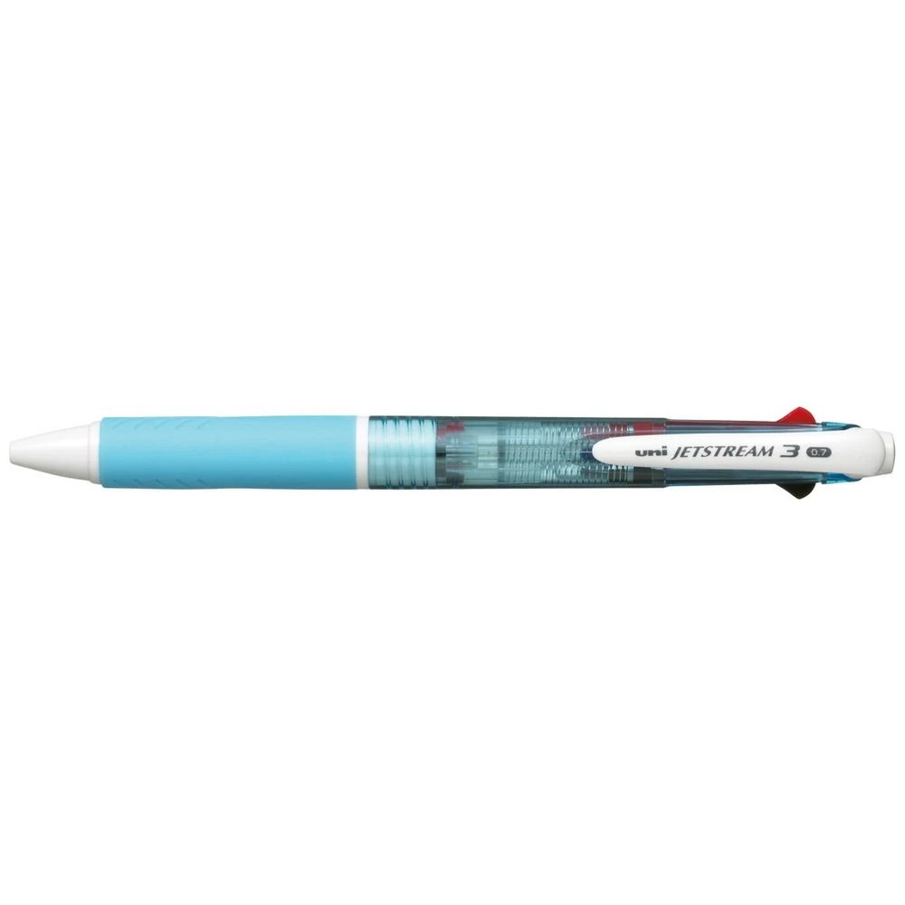 1 Uni Jetstream Retractable Rollerball 3 Colour Pen Light Blue, 1 of 1