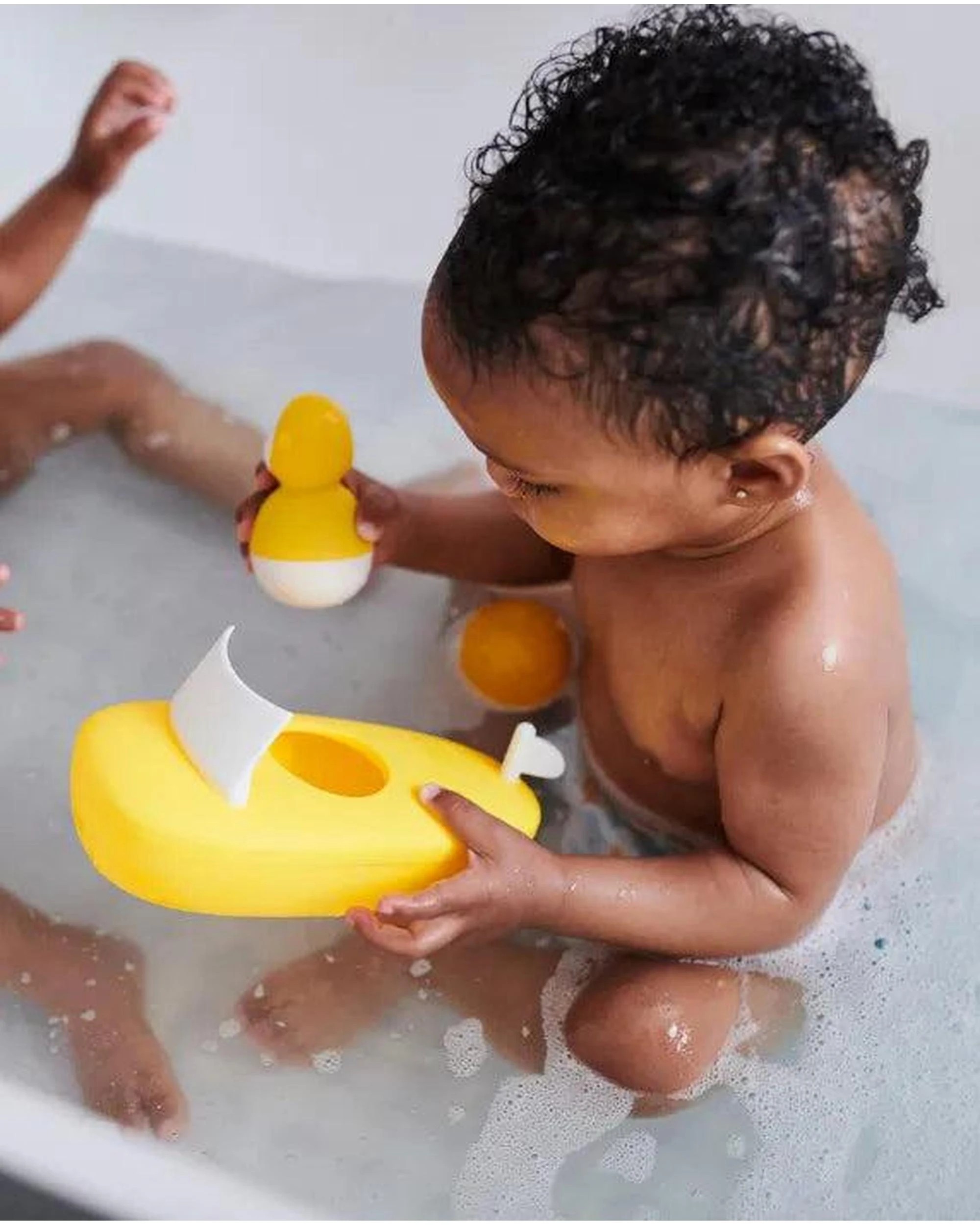 3 Matchstick Monkey Bath Time Boat Set - Yellow, 3 of 3