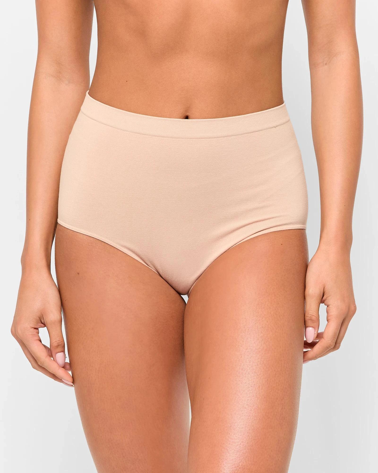 2 Target Australian Cotton Blend 2 Pack Seamfree Full Briefs LATTE, 2 of 4