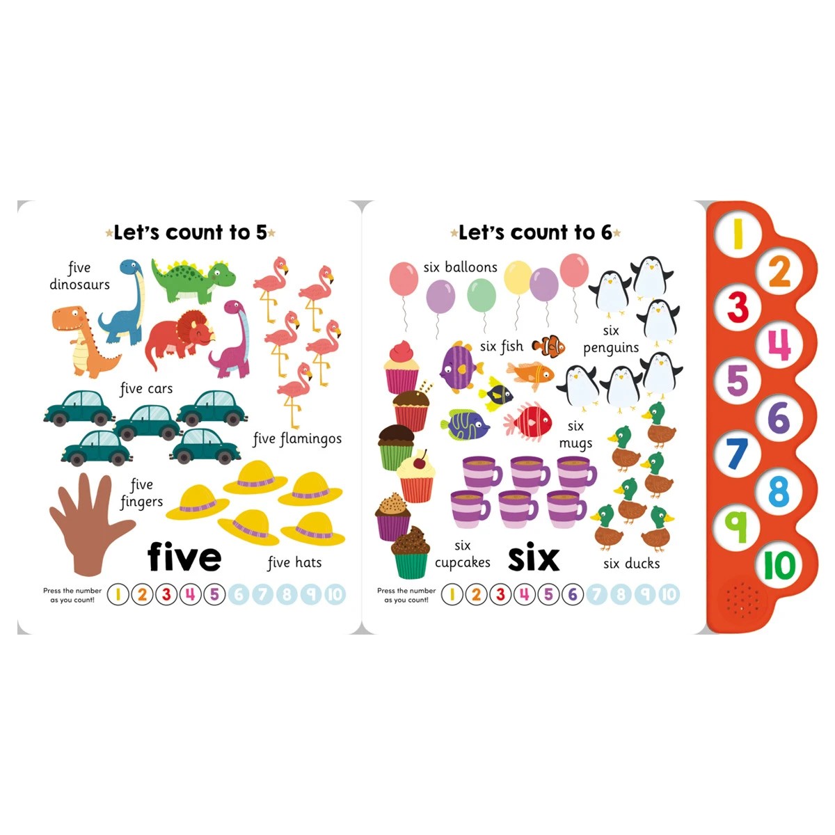 2 Gold Stars: Numbers 10-Button Sound Book, 2 of 4