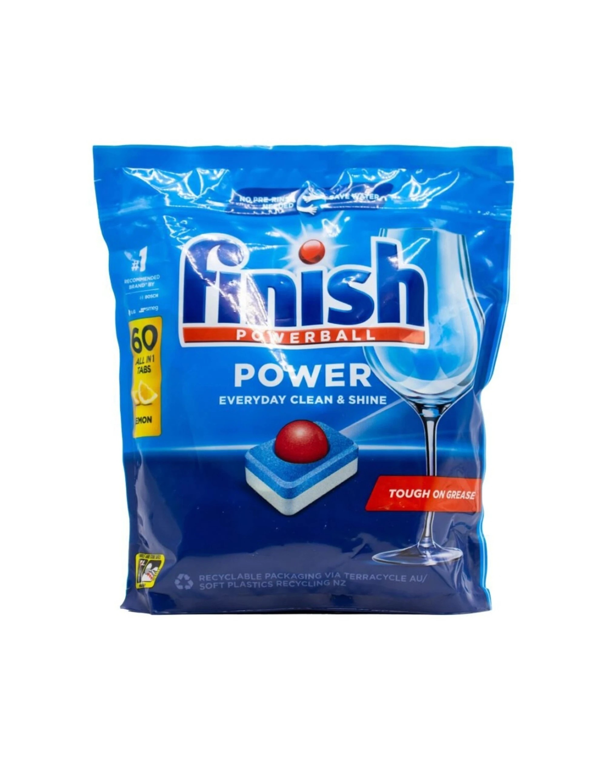 1 Finish 60pc Finish Dishwasher Tablets Powerball Power AllIn1 Lemon Pack - Blue, 1 of 3