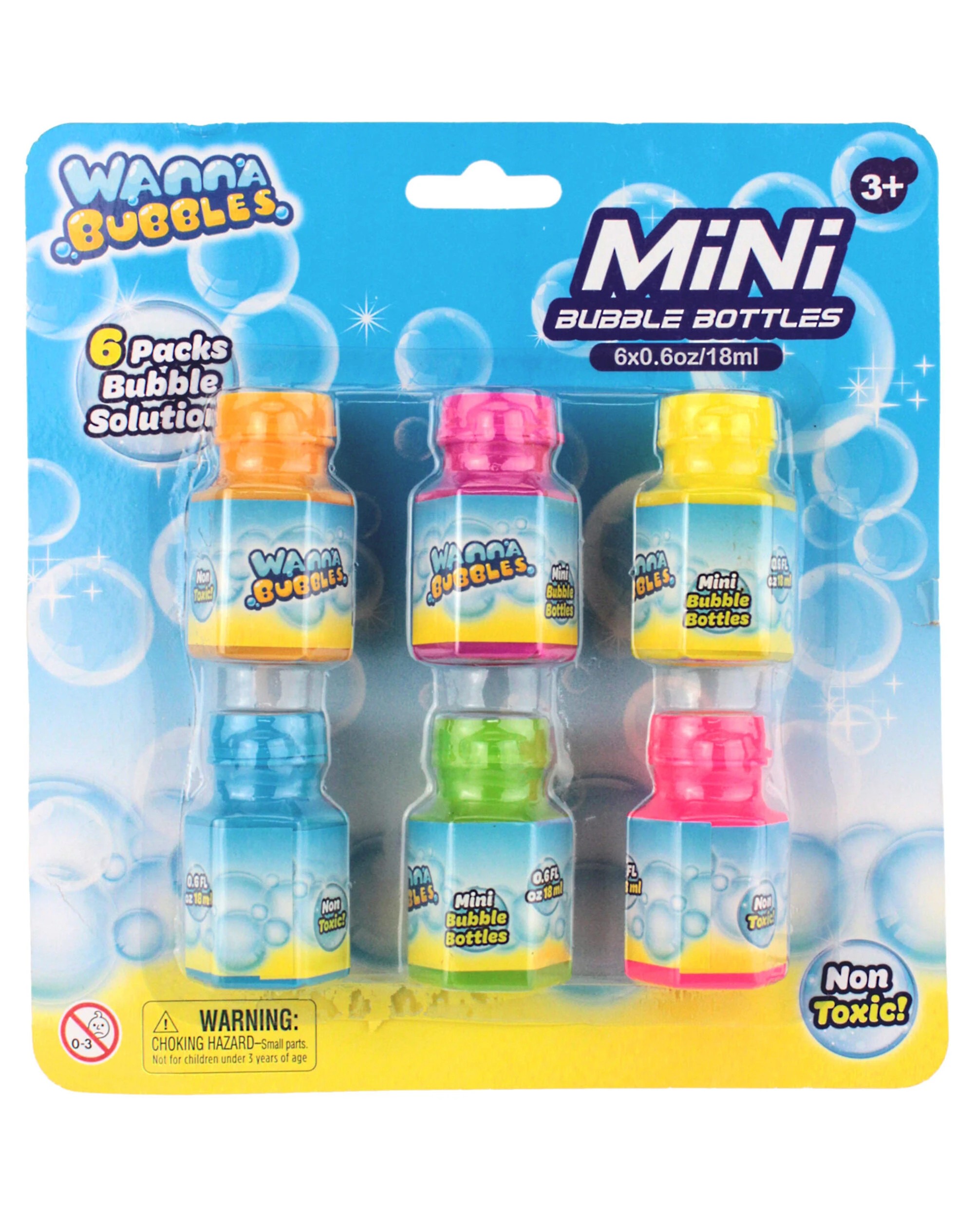 2 Alpen Coloured Mini Bubble Bottles Pack of 6 - Multi, 2 of 3