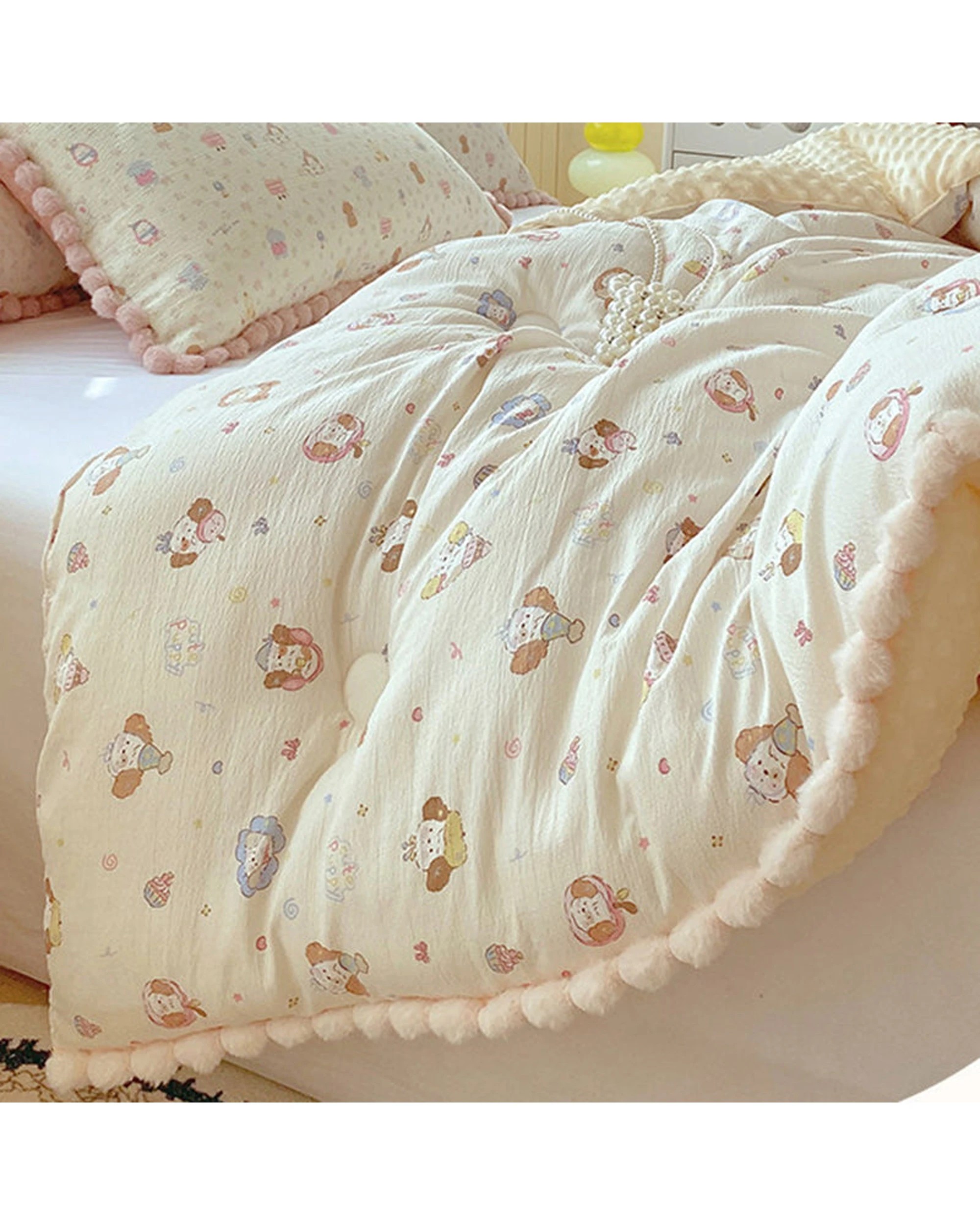 6 Cotton More Thick Winter Blanket Comforter 200x230cm Pancake Puppy - Pattern, 6 of 6