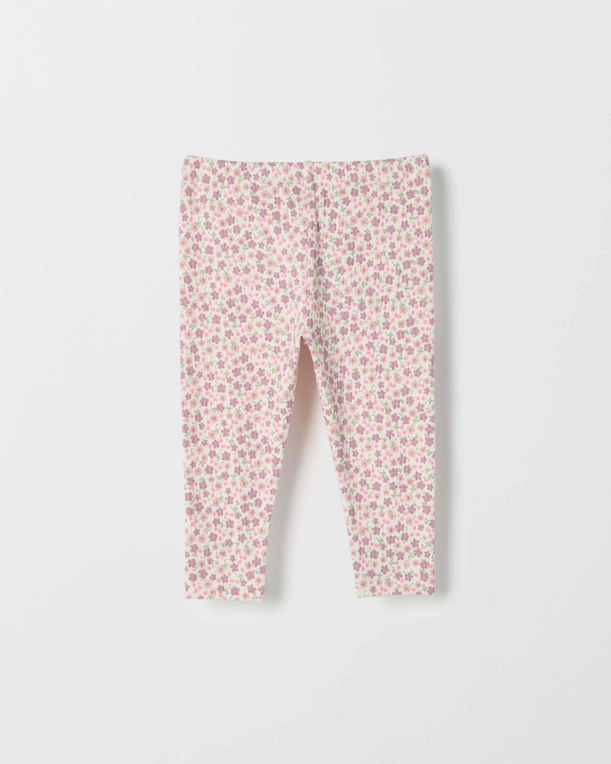 1 Target Baby Baby Organic Cotton Ribbed Leggings DITSY FLORAL, 1 of 1