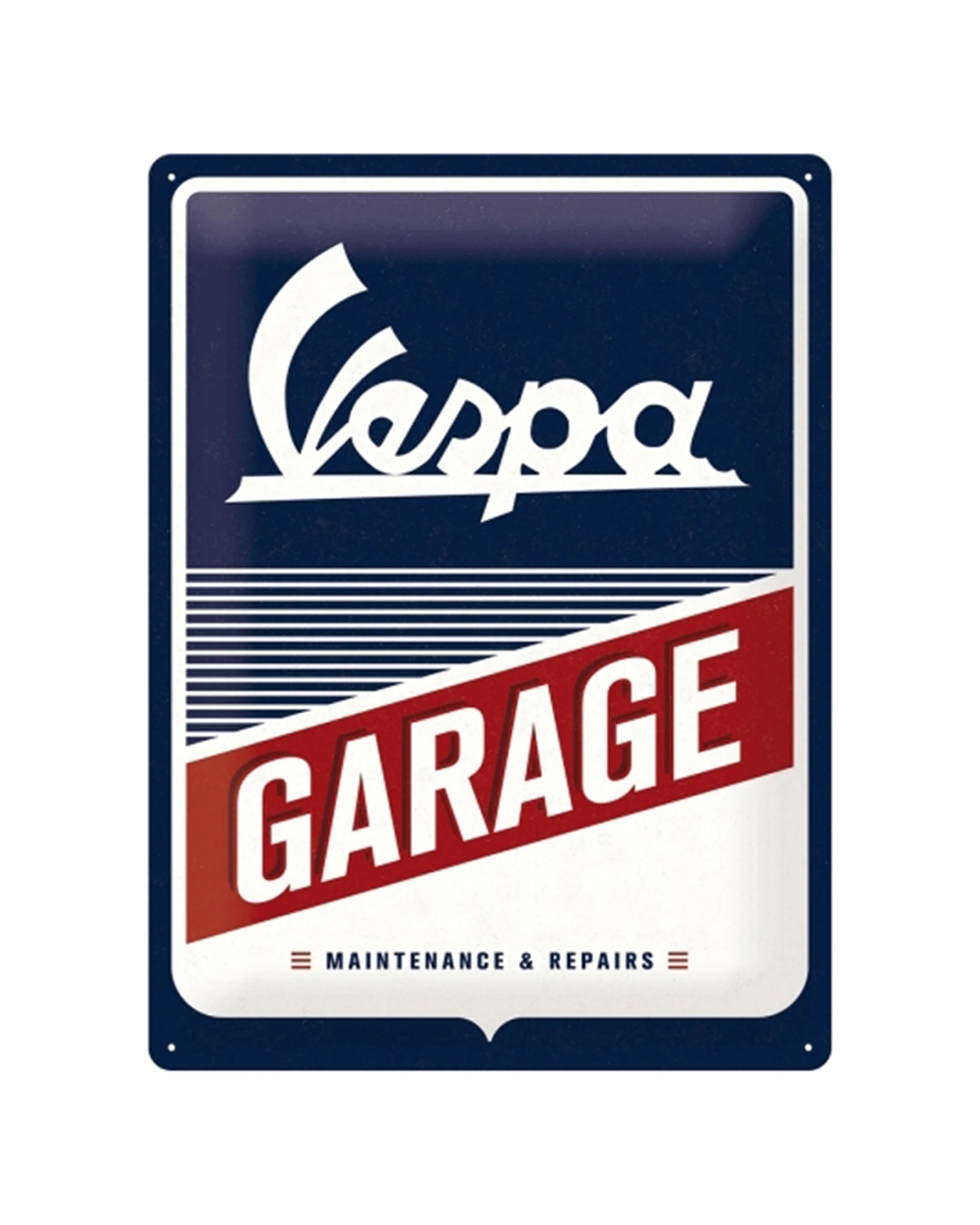 1 Nostalgic-Art Large 30x40cm Metal Wall Art Sign Plaque - Vespa Garage - Multi, 1 of 3