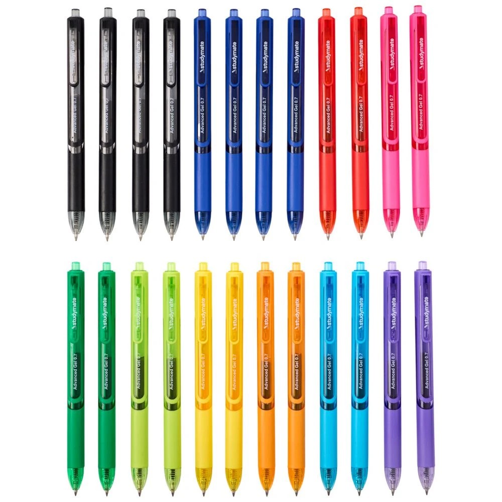 3 Studymate 0.7mm Advanced Gel Ink Retractable Pen 24 Pack, 3 of 10