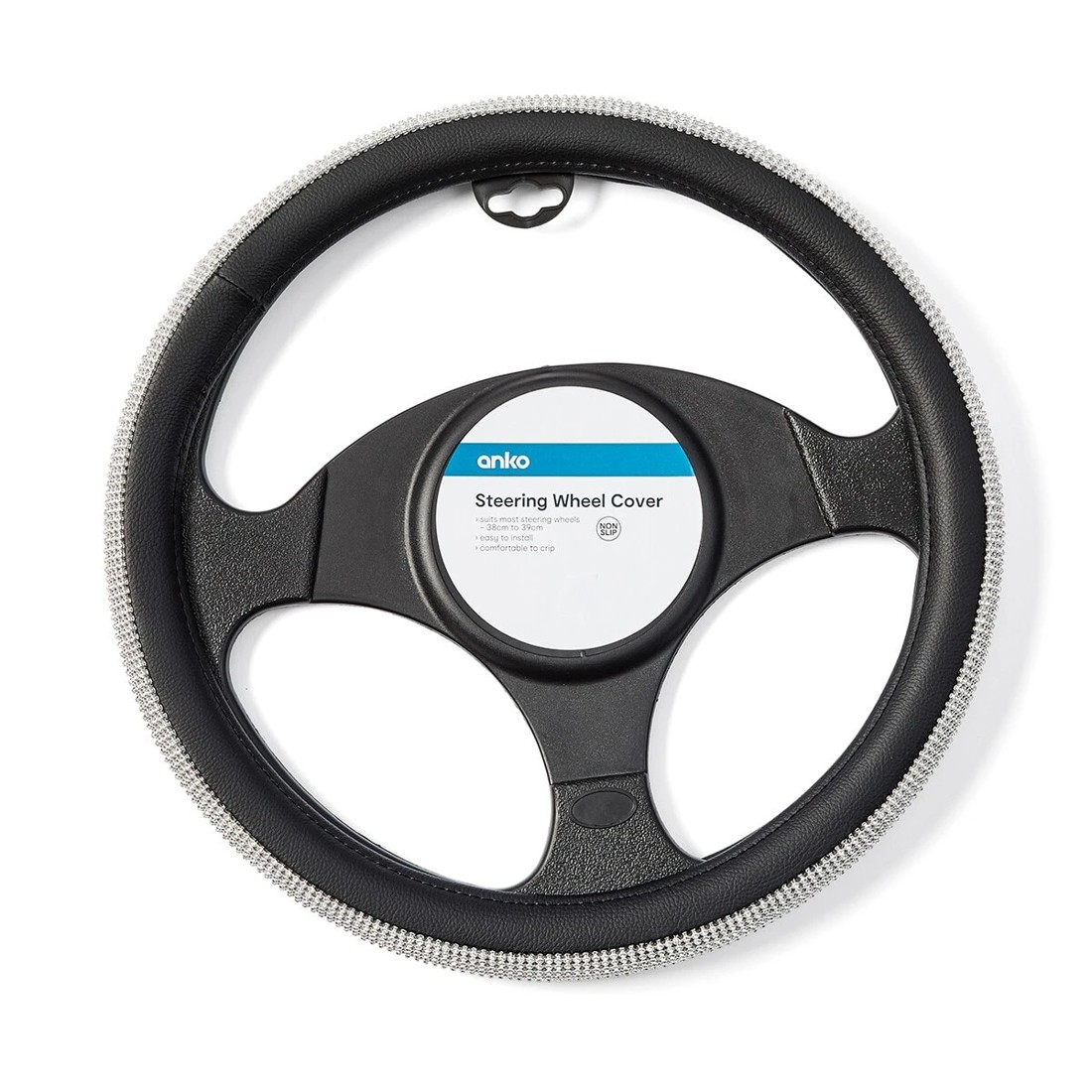 4 Diamante Steering Wheel Cover, 4 of 7