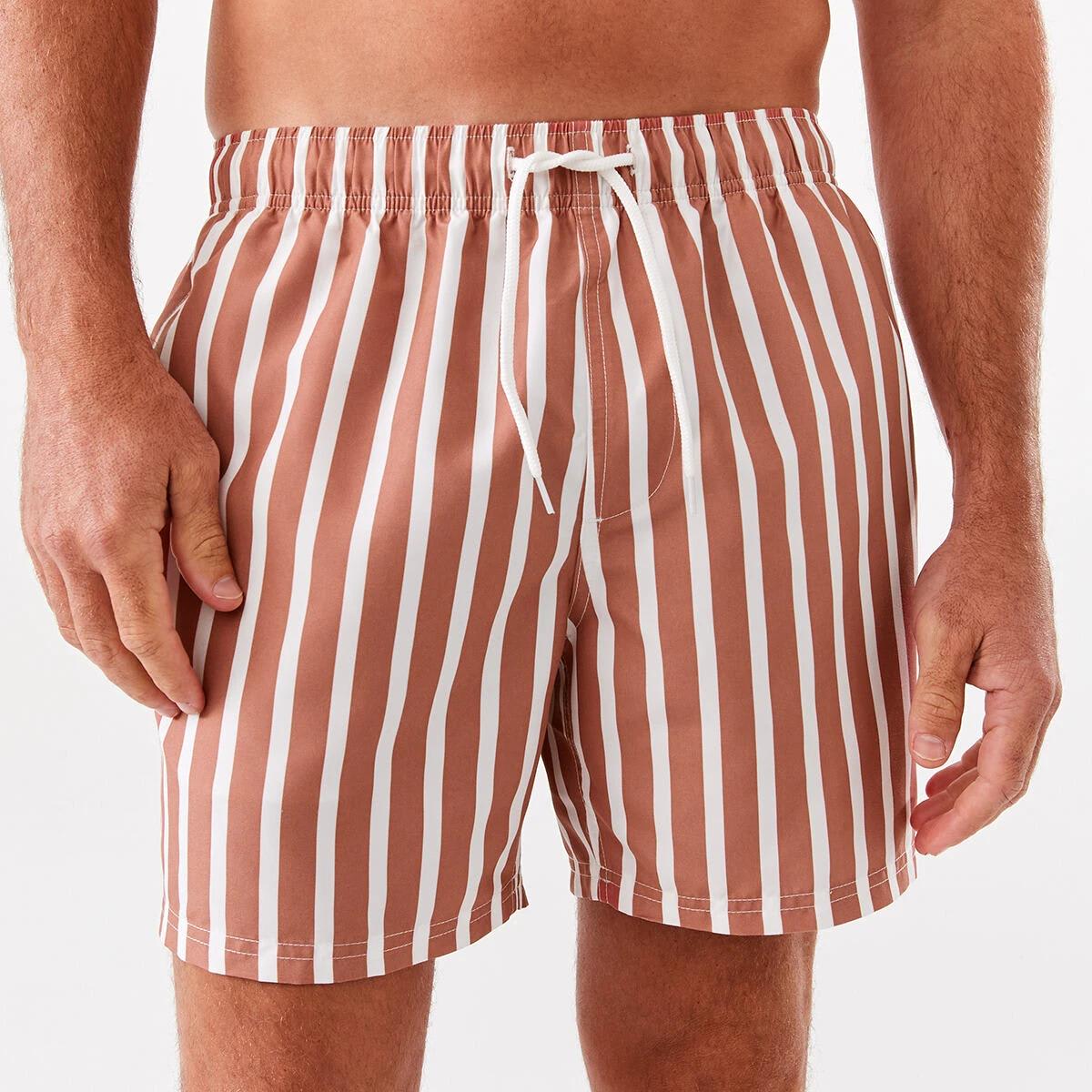 1 Core Print Boardshorts Bwn Stripe, 1 of 7