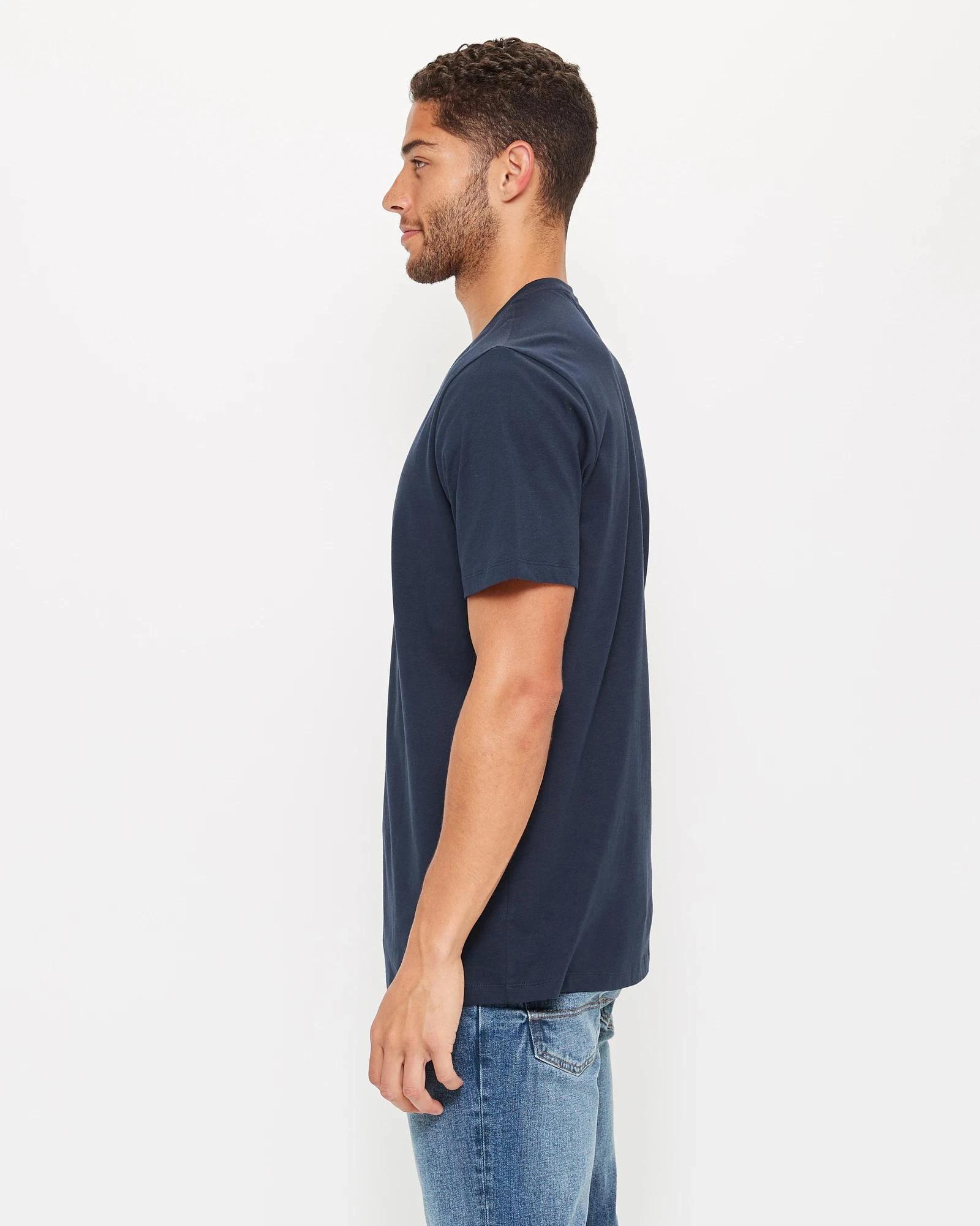 4 Target Australian Cotton V-Neck T-Shirt NAVY BLUE, 4 of 6