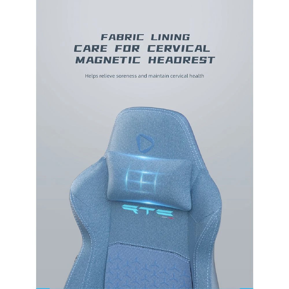 8 ONEX RTC ErgoGlide Fabric Gaming Chair Graphite Gaming Chairs, 8 of 10