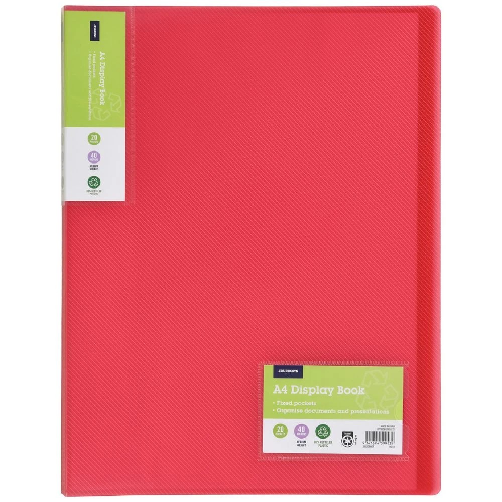 1 J.Burrows Ice Display Book 20 Pocket Red, 1 of 4