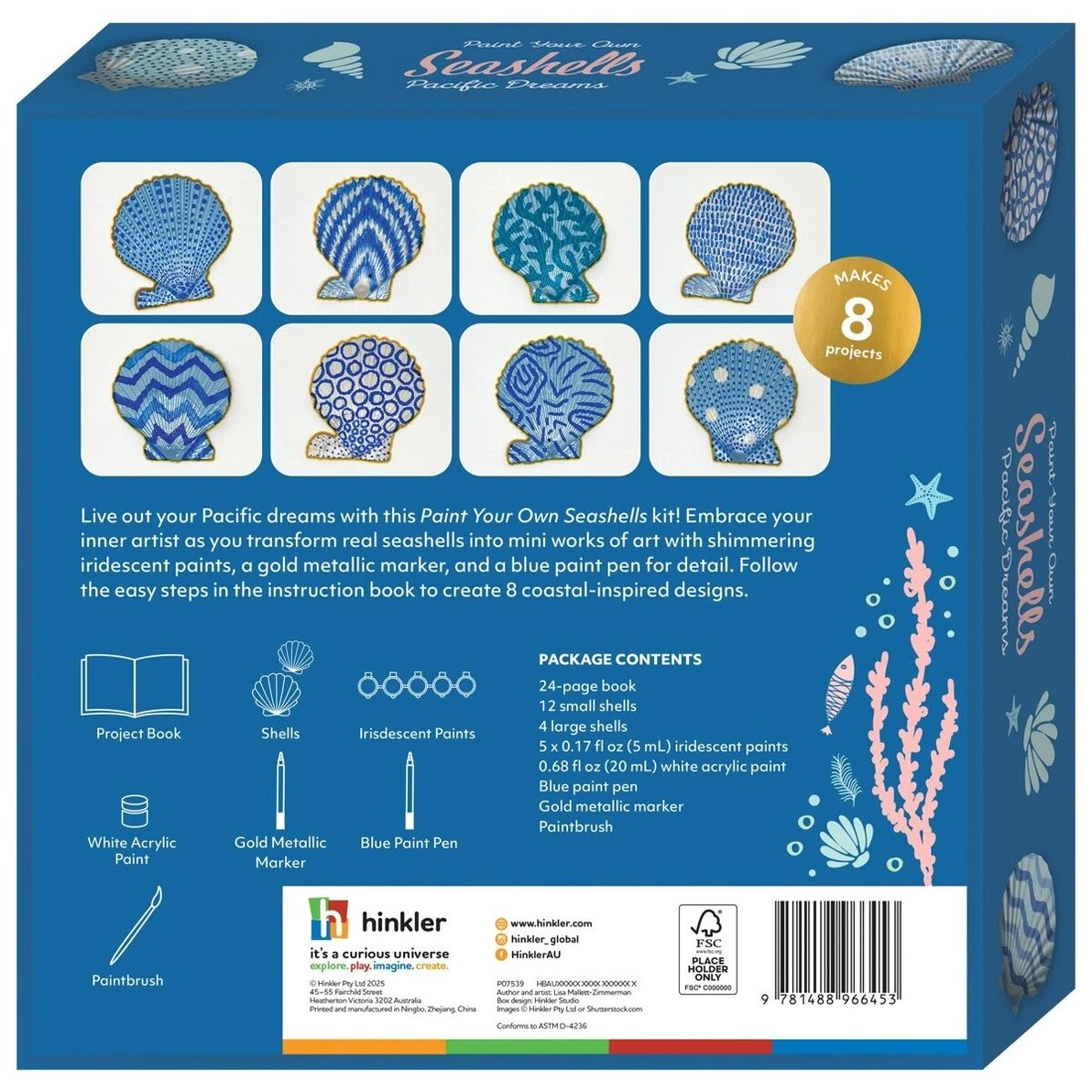 2 Craft Maker Paint Your Own Seashells Pacific Dreams Kit, 2 of 7