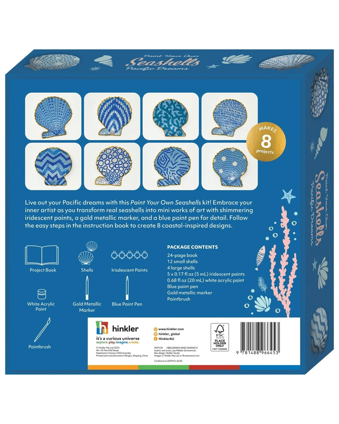 2 Craft Maker Paint Your Own Seashells Pacific Dreams Kit, 2 of 7