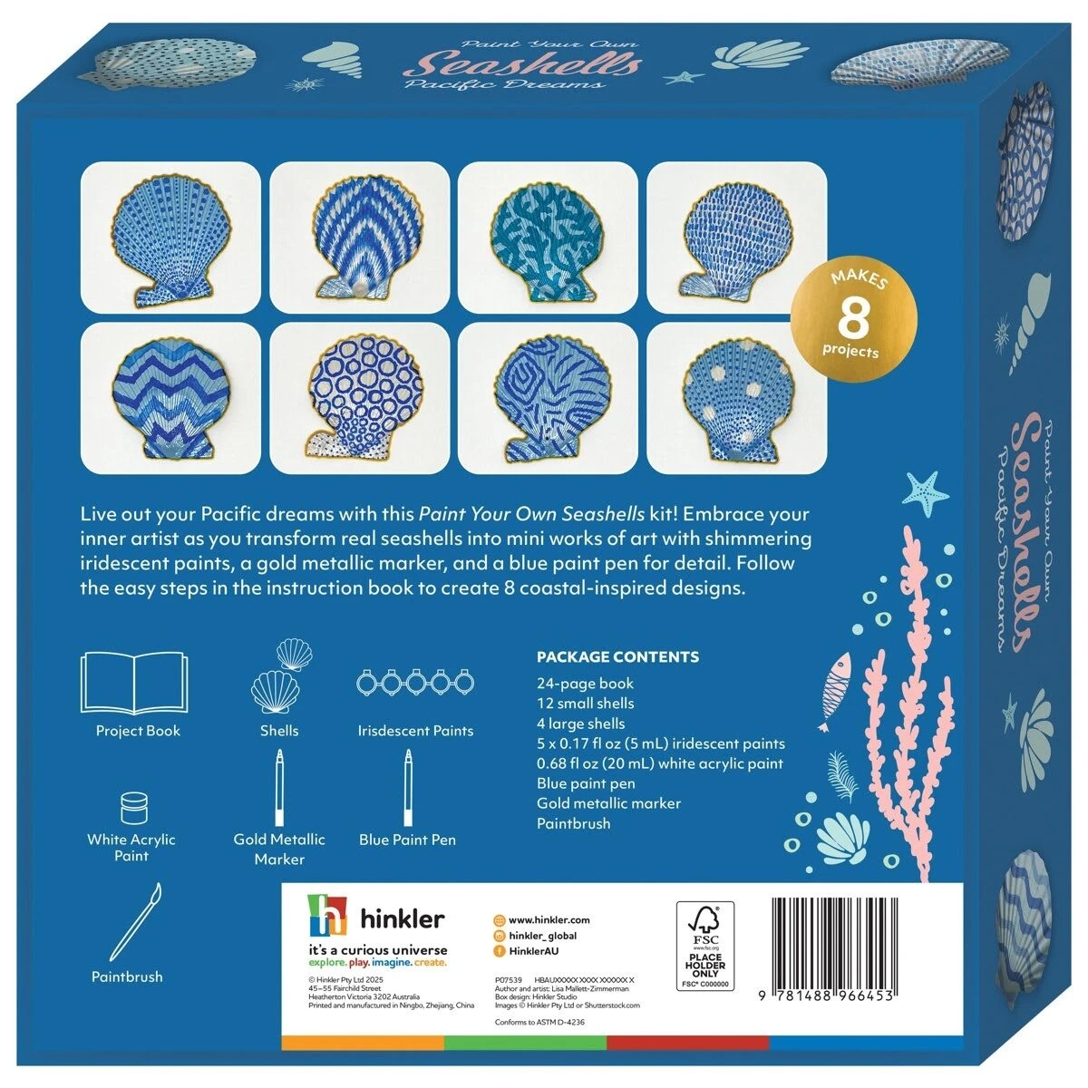 2 Craft Maker Paint Your Own Seashells Pacific Dreams Kit, 2 of 7