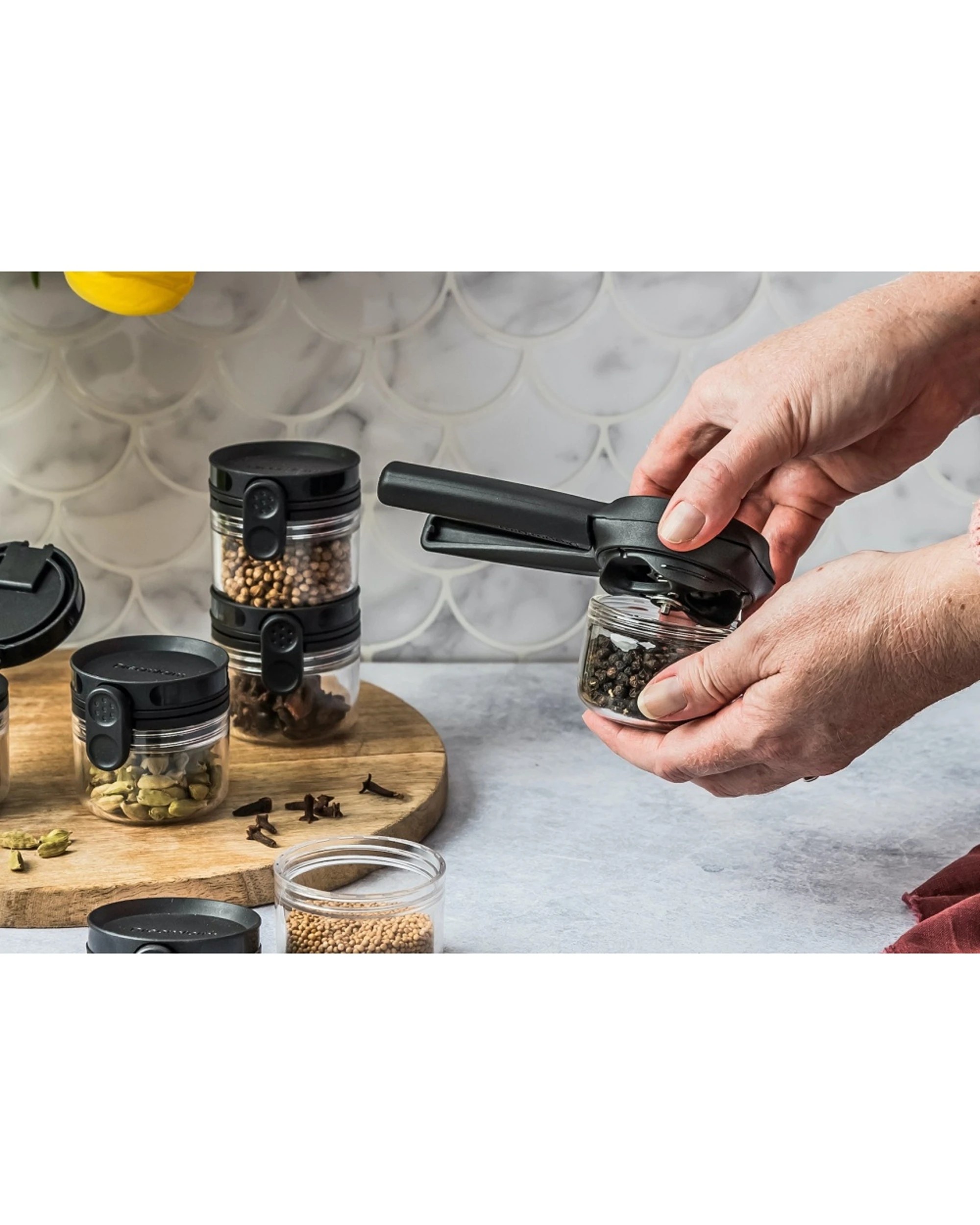4 Dreamfarm Ortwo Lite Spice Grinder With Extra Jar Set Kitchen Tool Nylon - Black, 4 of 4