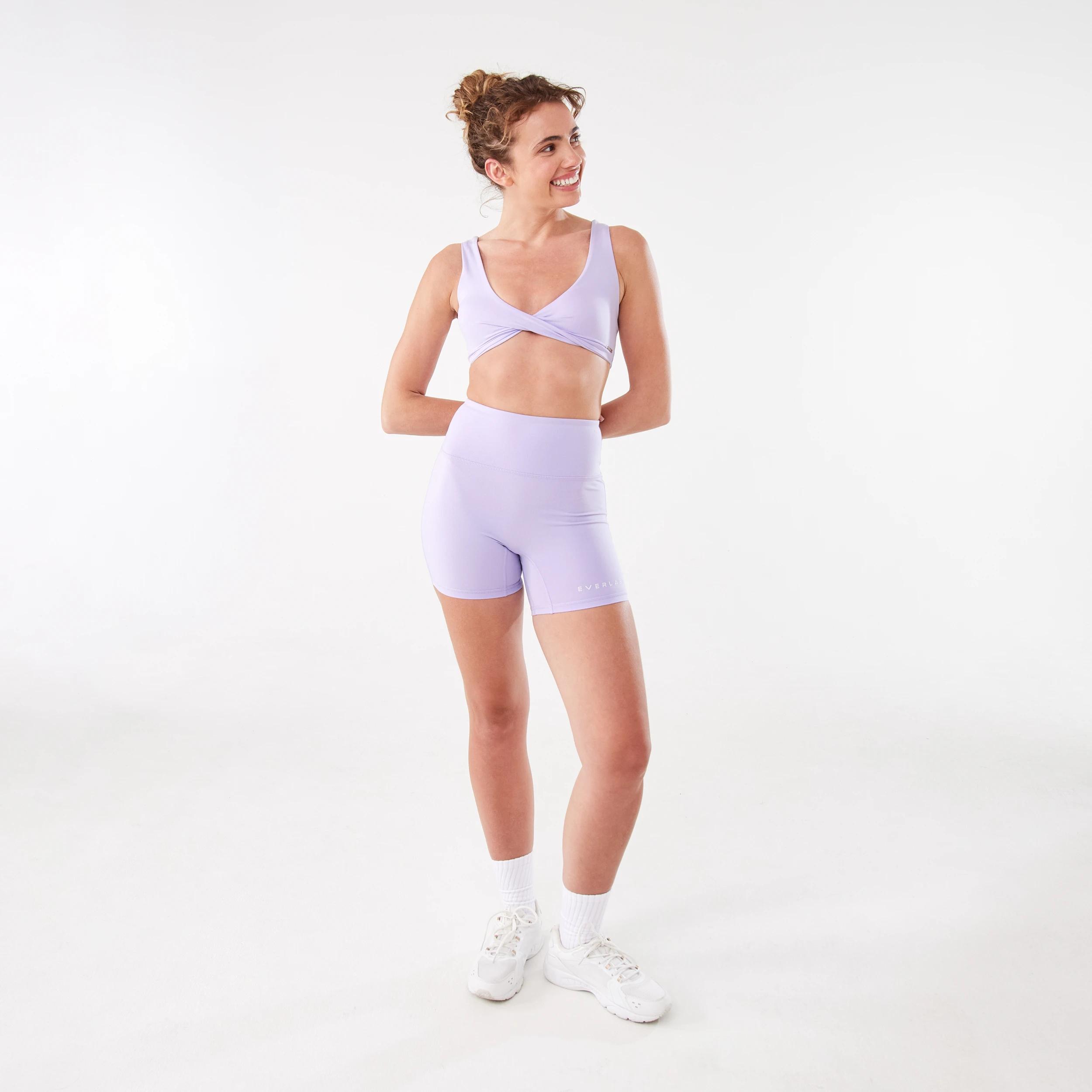 2 Everlast Womens Twist Front Crop Top EVERLAST SIMPLE LOGO GAL LILAC, 2 of 9