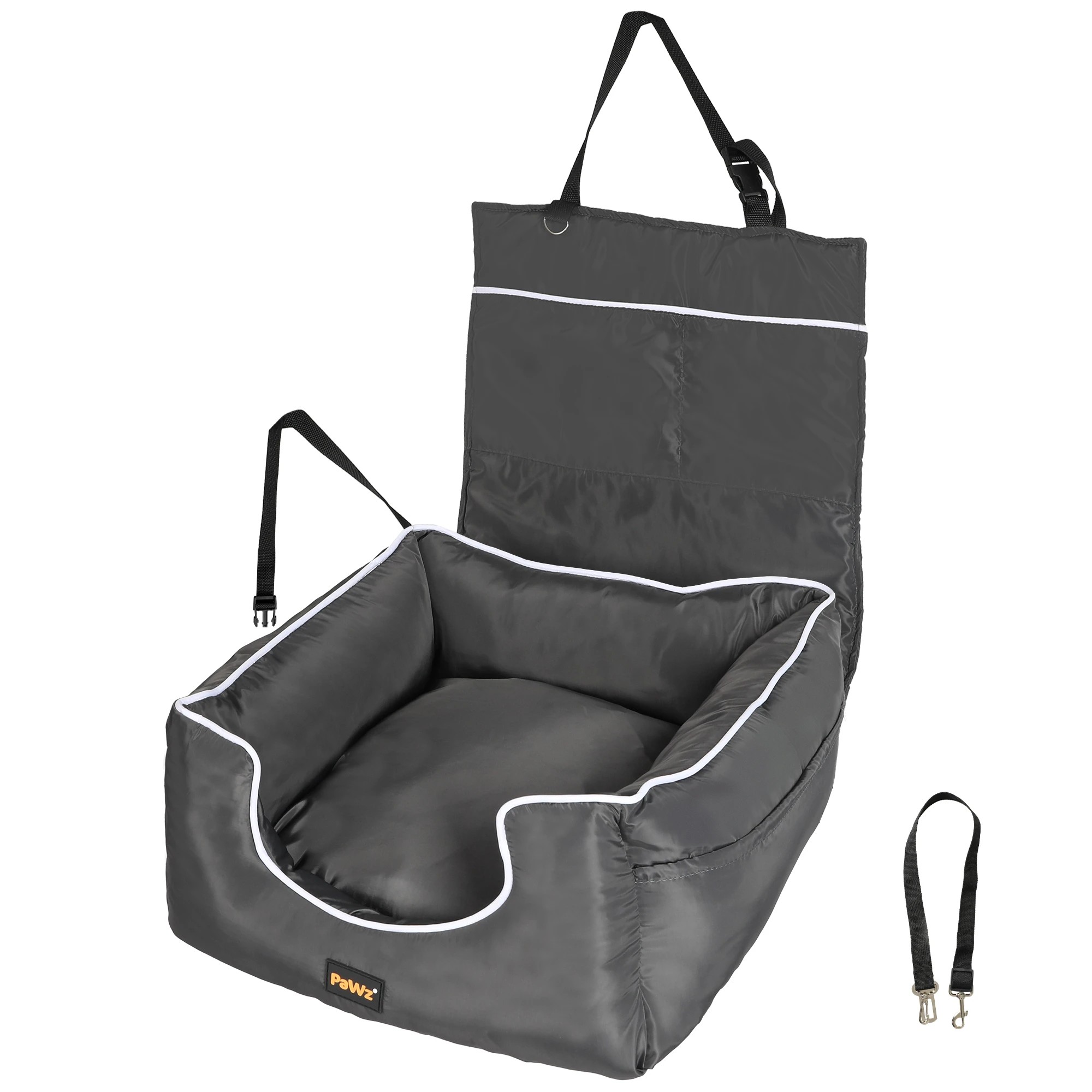 1 Pawz Dog Car Booster Seat - Grey, 1 of 4