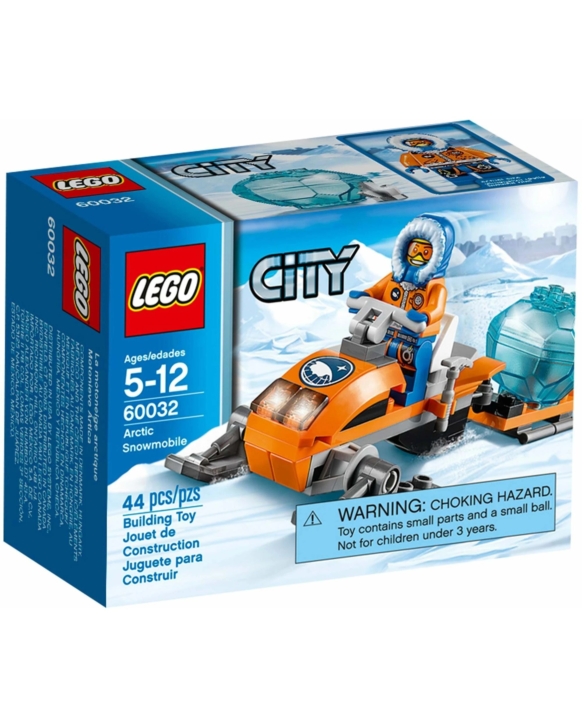 1 LEGO 60032 Arctic Snowmobile with Sled & Explorer Minifigure, 1 of 5