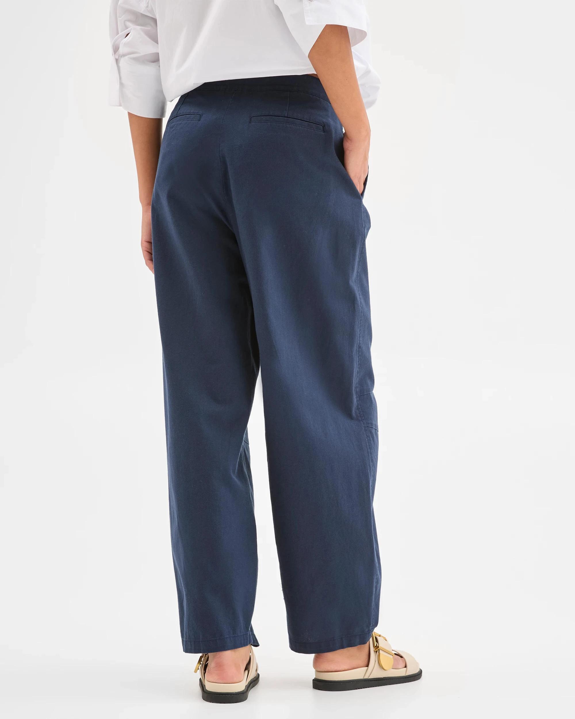 6 Target Australian Cotton Blend Soft Barrel Leg Pants NAVY BLAZER, 6 of 6