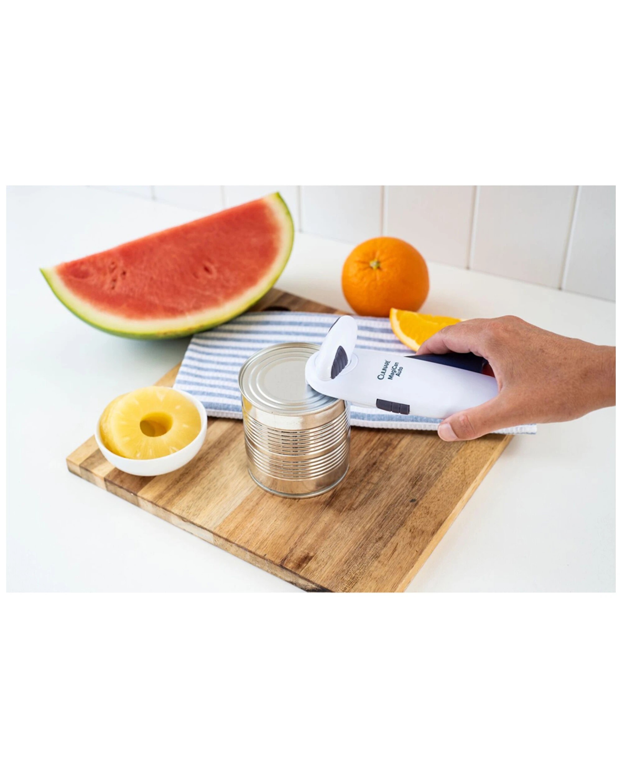 3 Culinare Magican Auto Stainless Steel Can Opener One-hand Operation Patented - White, 3 of 4