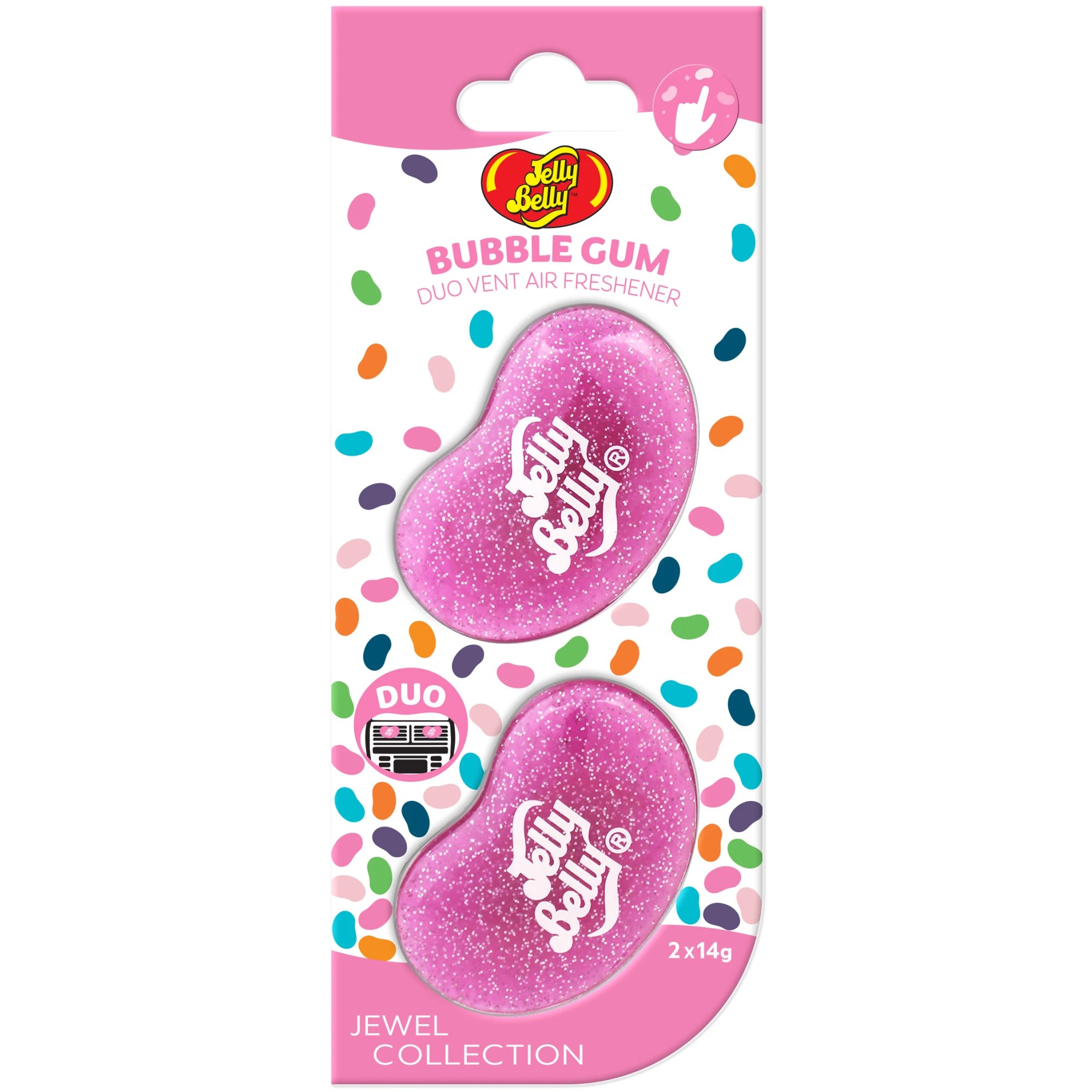 1 2 Pack Jelly Belly Duo Vent Air Freshener - Bubblegum, 1 of 1