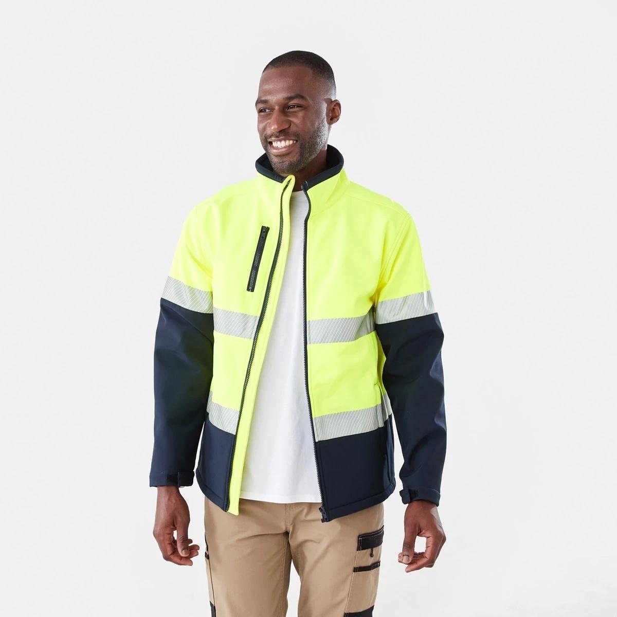 1 Hi-Visibility Softshell Jacket Yellow, 1 of 8