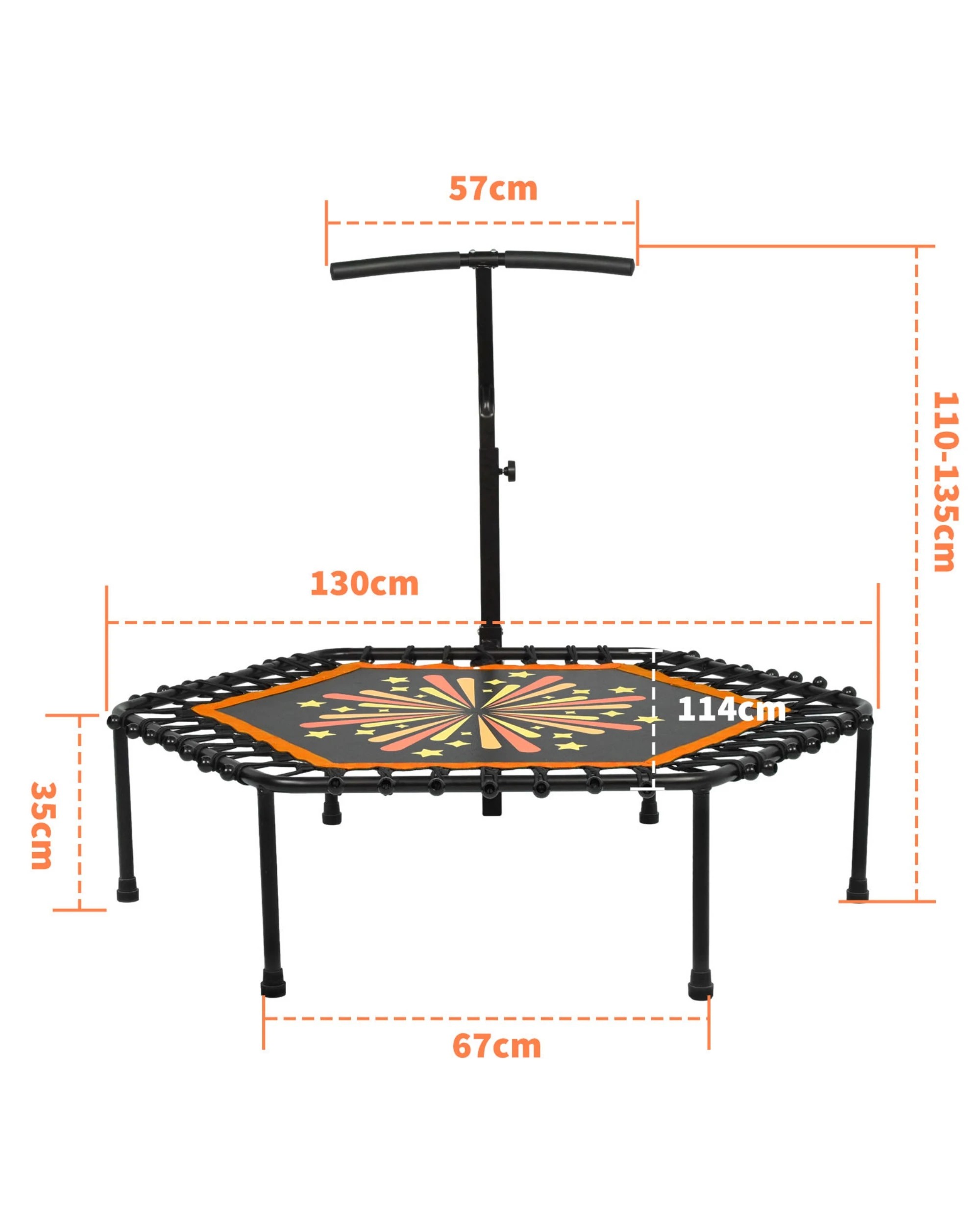 6 Advwin 50" Exercise Mini Trampoline for Adult and Kids Home and Gym Orange, 6 of 6