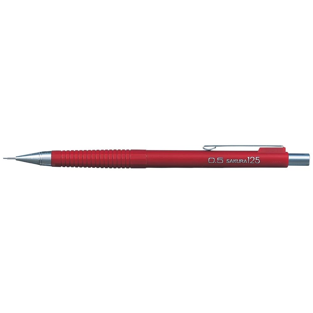 1 Sakura 125 Cushioning Mechanical Pencil 0.5mm Red, 1 of 2