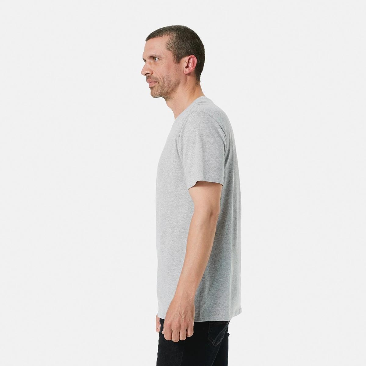 2 Plain Crew Neck T-shirt Gry Marle, 2 of 5