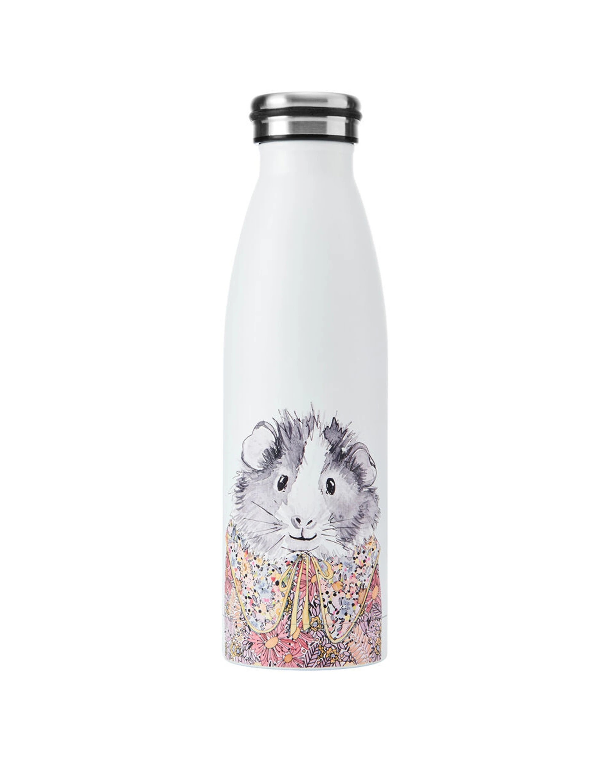 2 Mikasa 2PK Guinea Pig Themed Sleeved Insulated Water Bottle Vacuum Insulated 500mL - White, 2 of 5