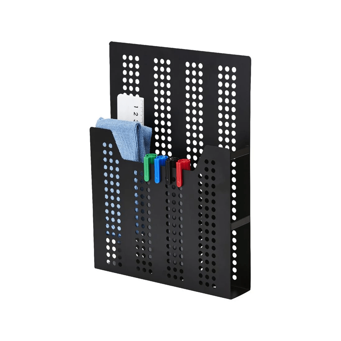 2 J.Burrows A4 Magnetic Organiser 220 x 45 x 300mm Black, 2 of 4