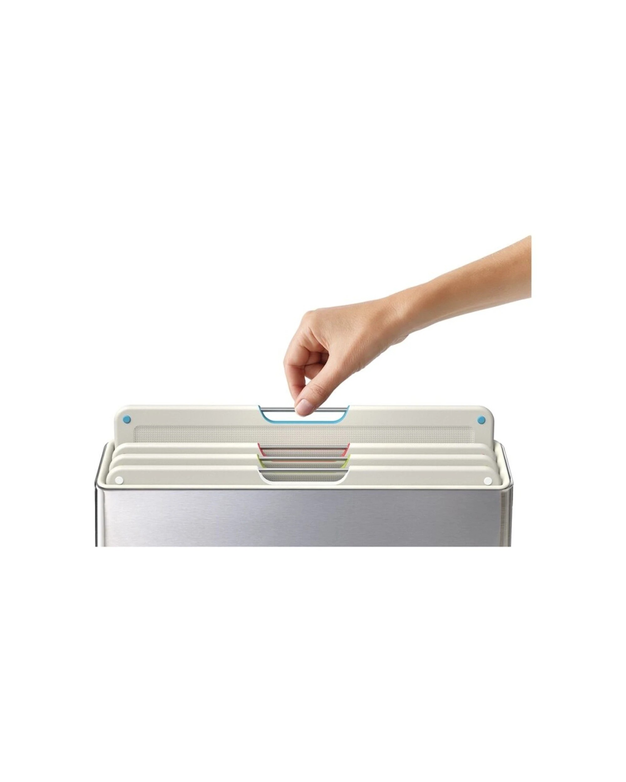 4 Joseph Joseph Folio 4pc Stainless Steel Chopping Board Set Organiser Stone - Natural, 4 of 7