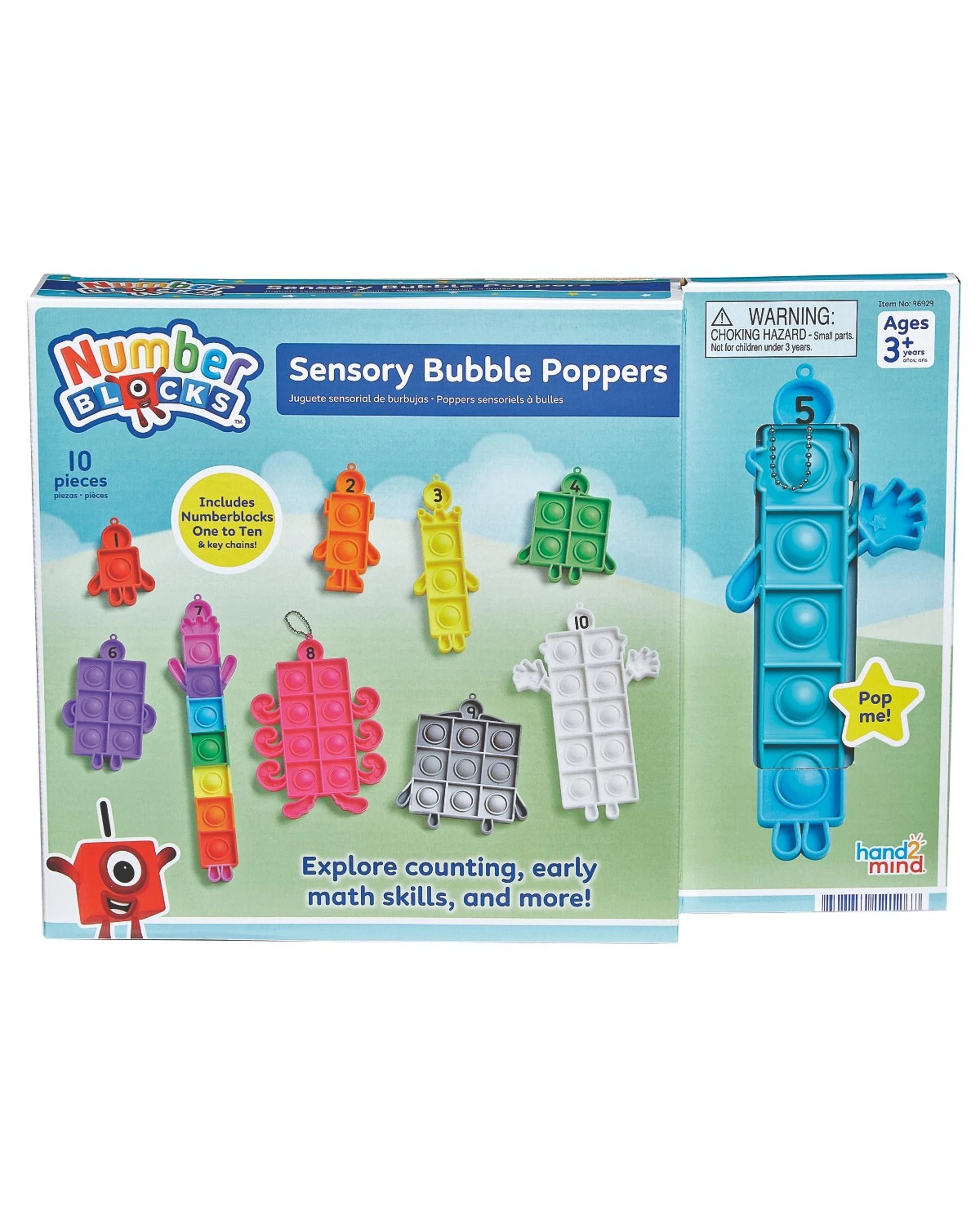 5 Numberblocks Sensory Bubble Poppers One to Ten 10pc Set, 5 of 6