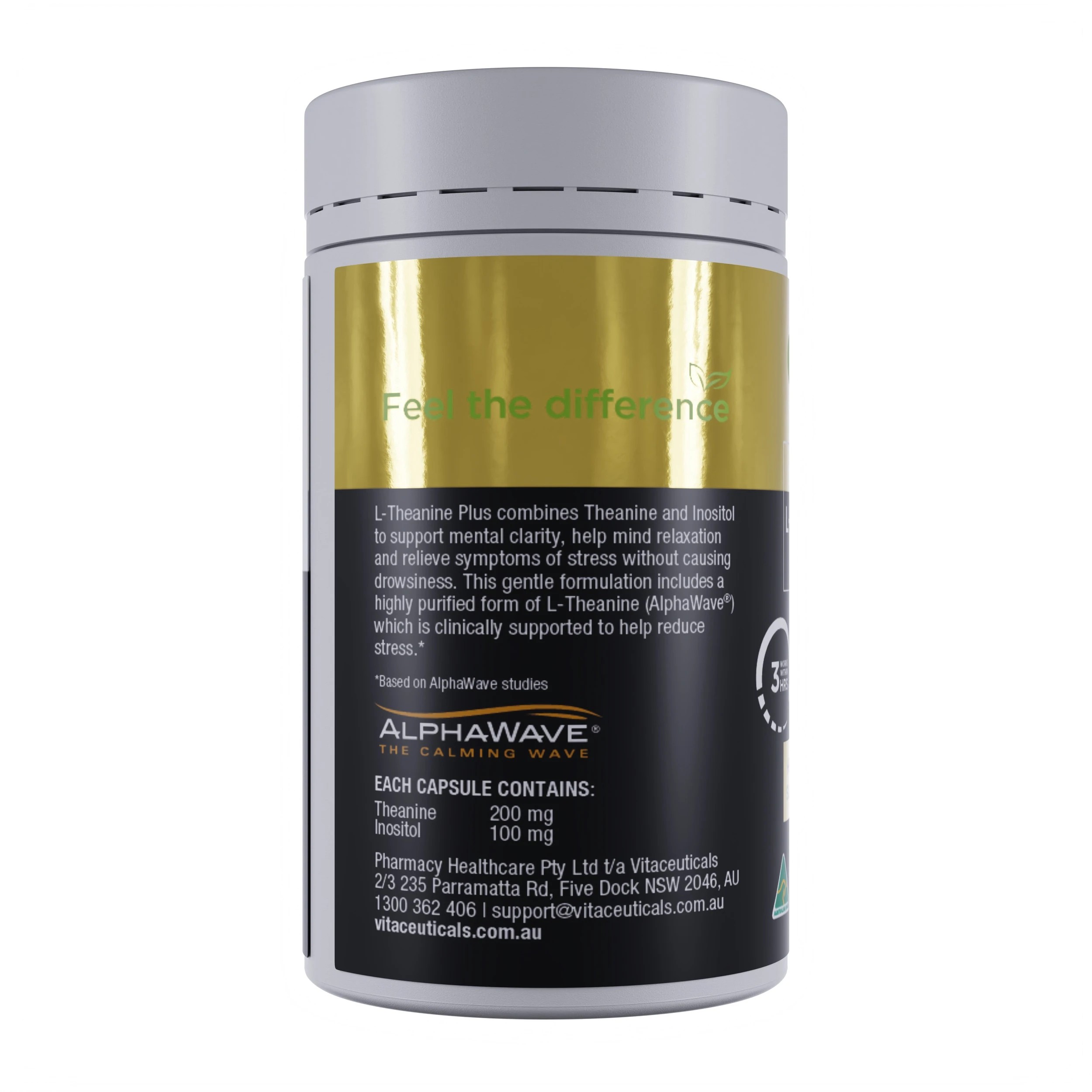 2 Vitaceuticals 90pc Advanced L-Theanine PLUS Stress Relief & Calm Capsules, 2 of 3