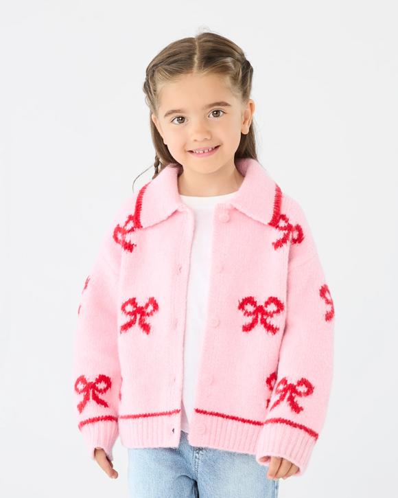 Intarsia Collar Cardigan