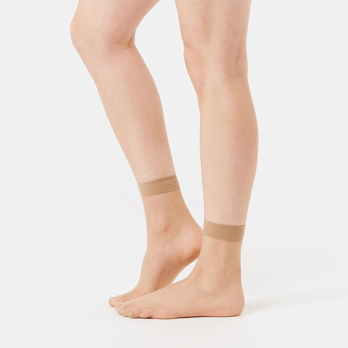 4 6 Pack Sheer Anklets Natural, 4 of 5