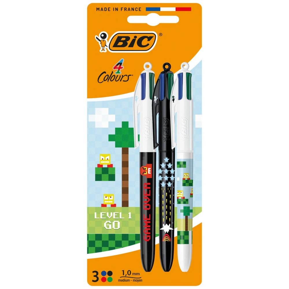 1 Bic 4-Colour Ballpoint Pen Game On 3 Pack, 1 of 6