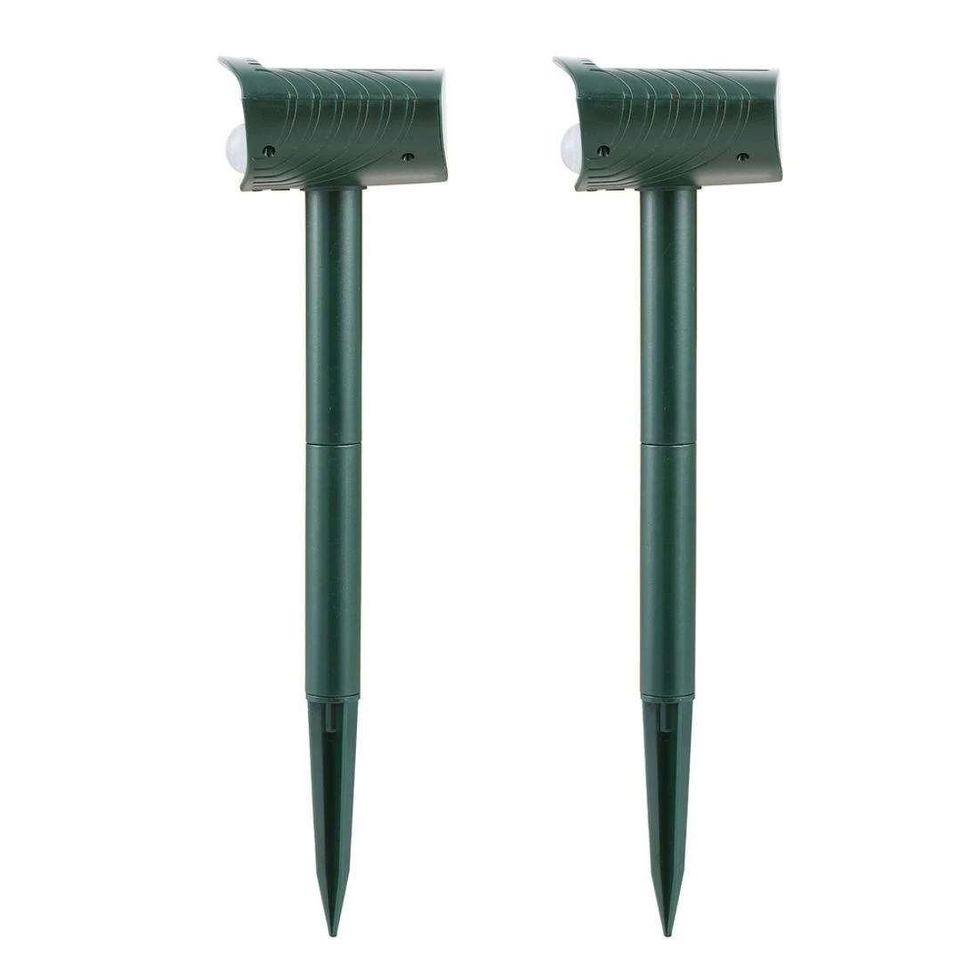 1 Gardeon 2PCS Solar Snake Repeller LED Ultrasonic Battery Powered - Green, 1 of 4