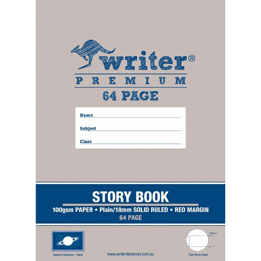 1 Writer Premium 330 x 240mm Story Book 18mm Ruled 64 Page, 1 of 4