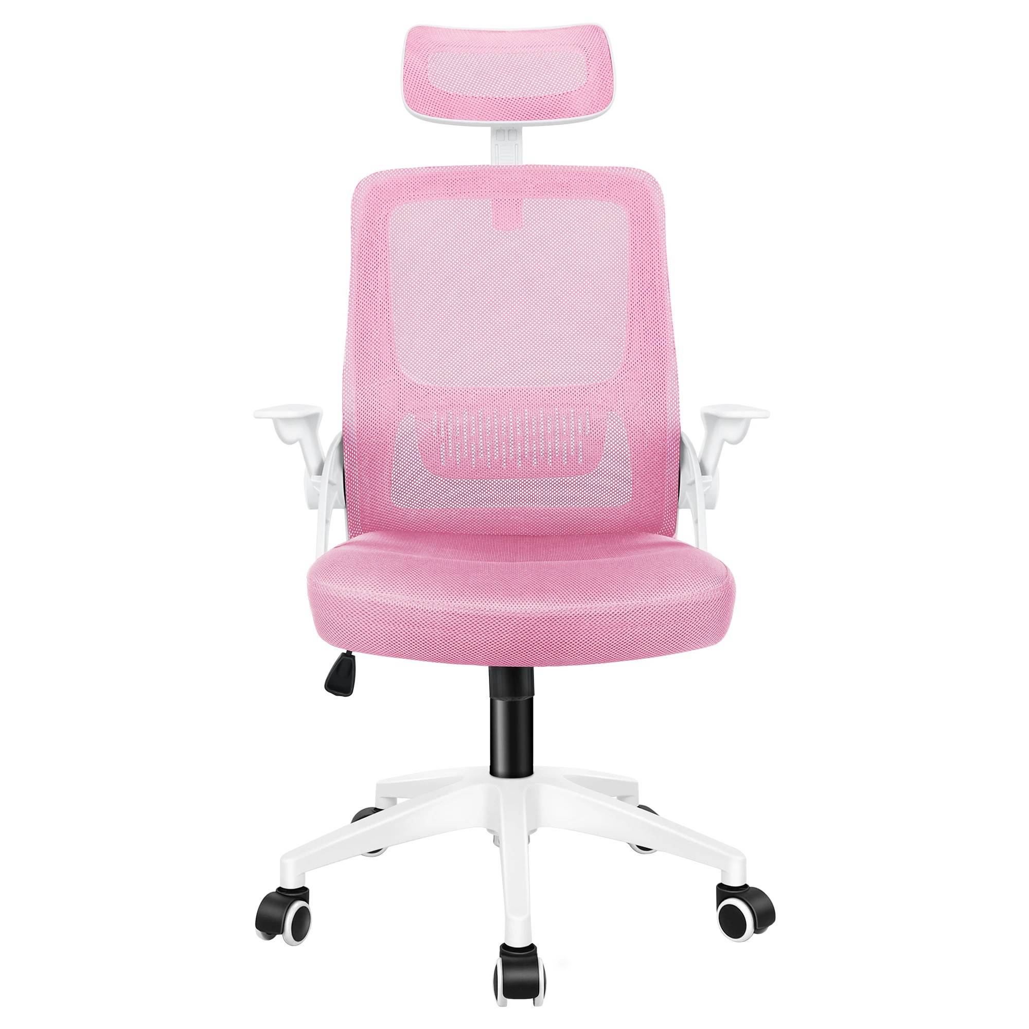 3 Alfordson Mesh Office Chair Executive Fabric Seat Tilt Gaming Computer - Pink, 3 of 10