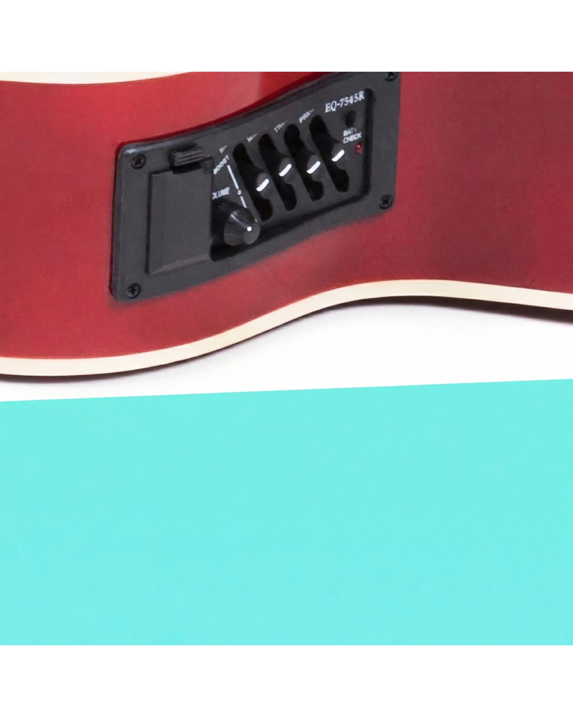 7 Karrera 43in Acoustic Bass Guitar - Natural, 7 of 7