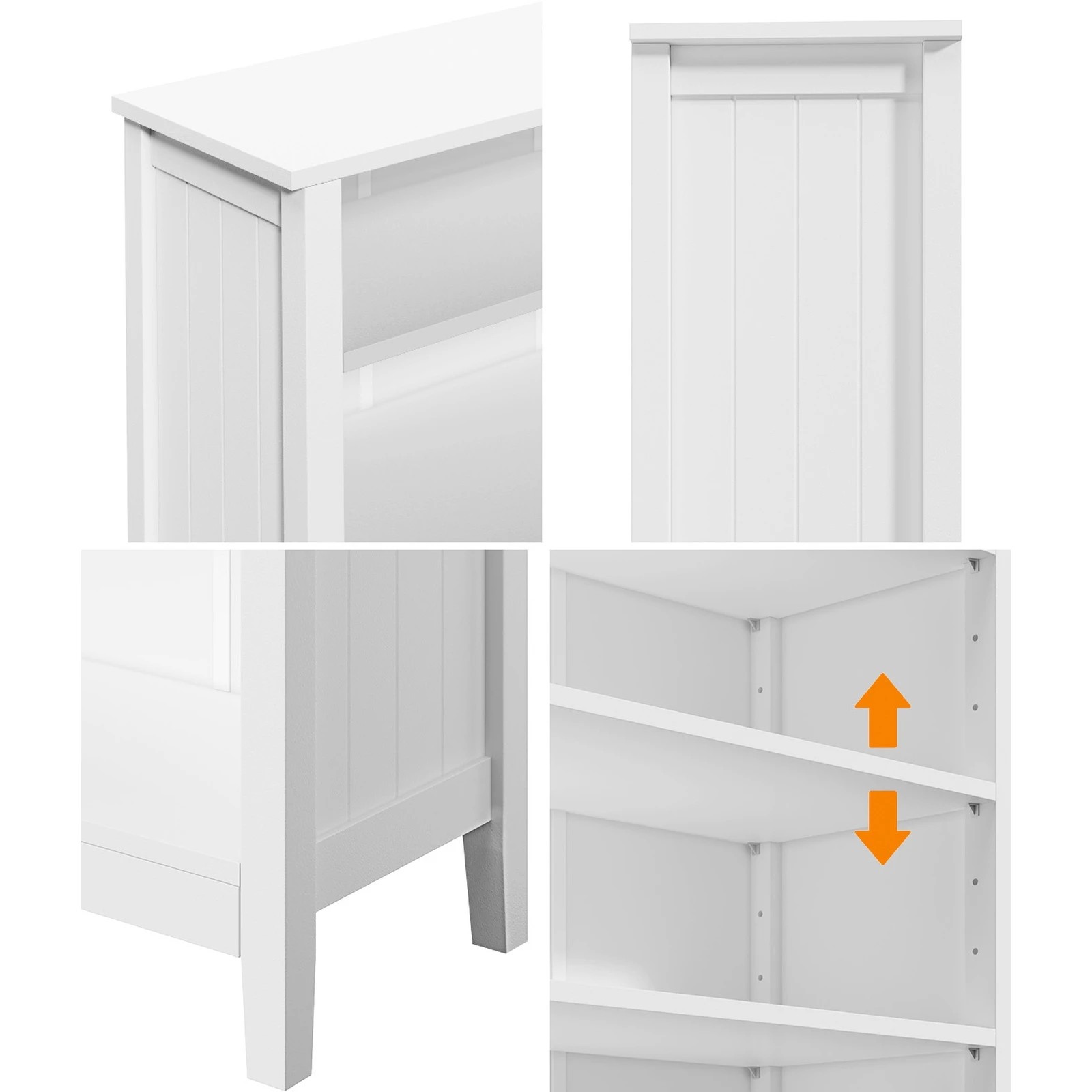 3 Oikiture Bookshelf Bookcase Display Shelf 5-tier Storage Cabinet
 - White, 3 of 6