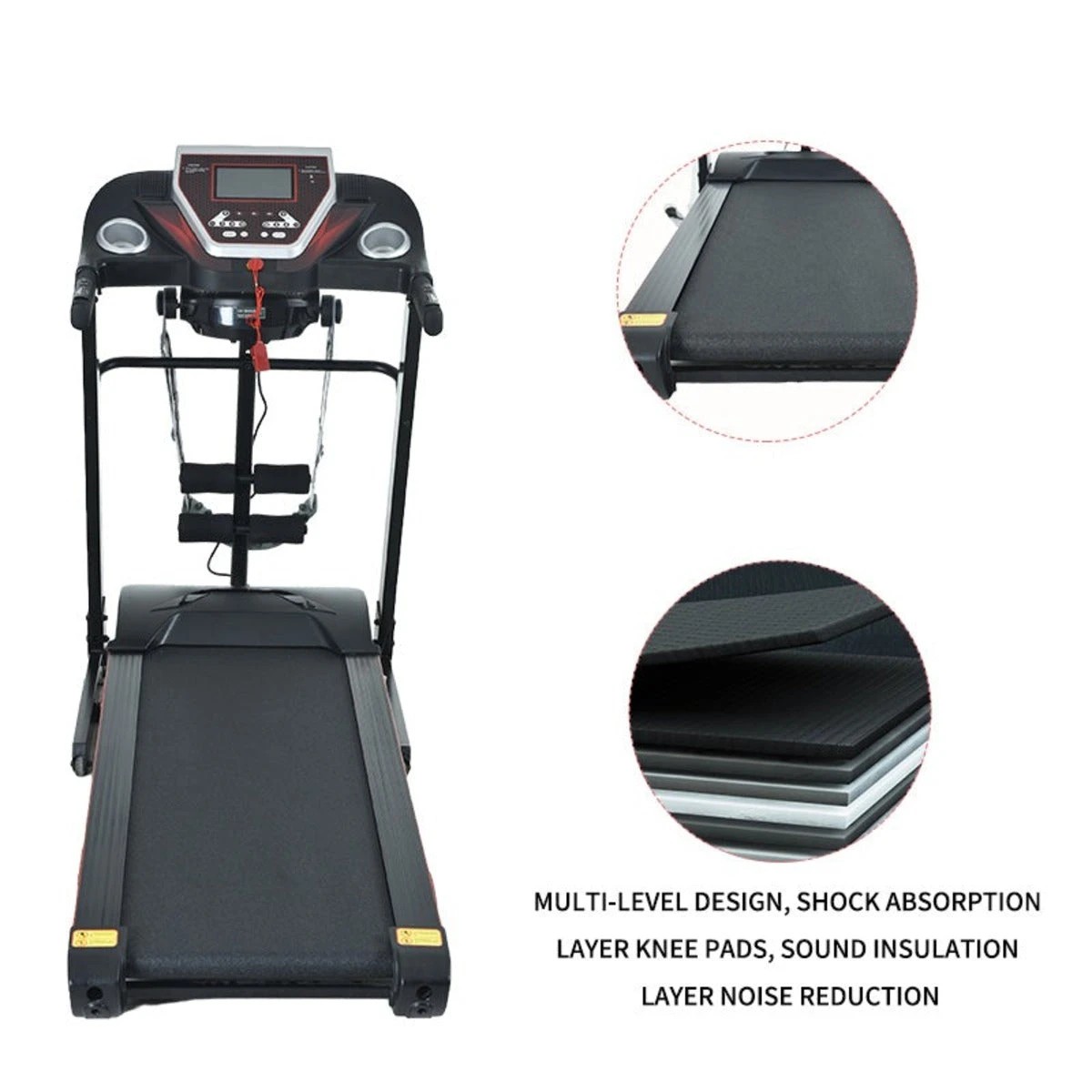 5 Fitness Master Folding Electric Treadmill Auto Incline Lcd Home Gym 14km/h, 5 of 10
