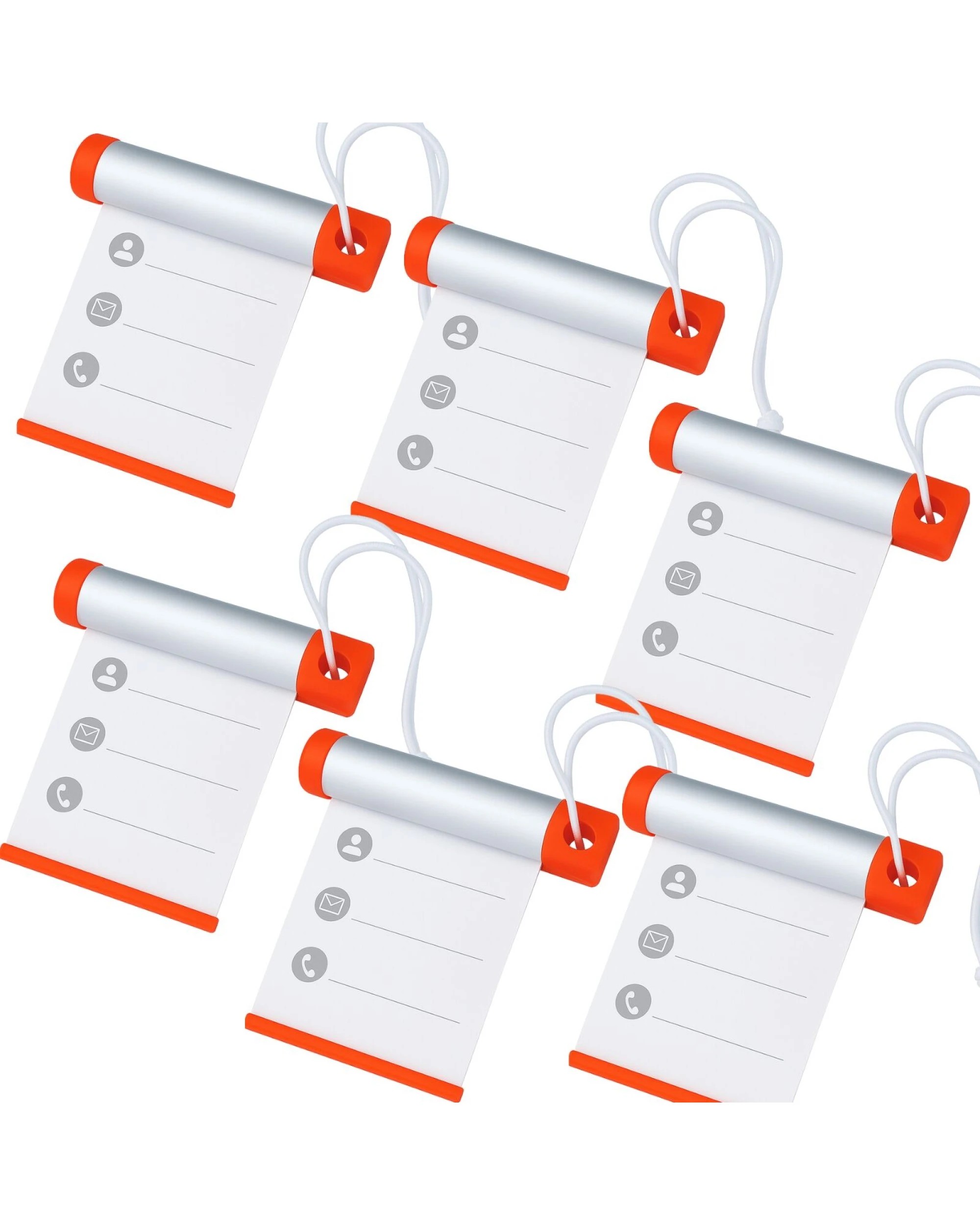 1 BR Home 6 Pack Cylinder Luggage Tag in Silver Orange, 1 of 3