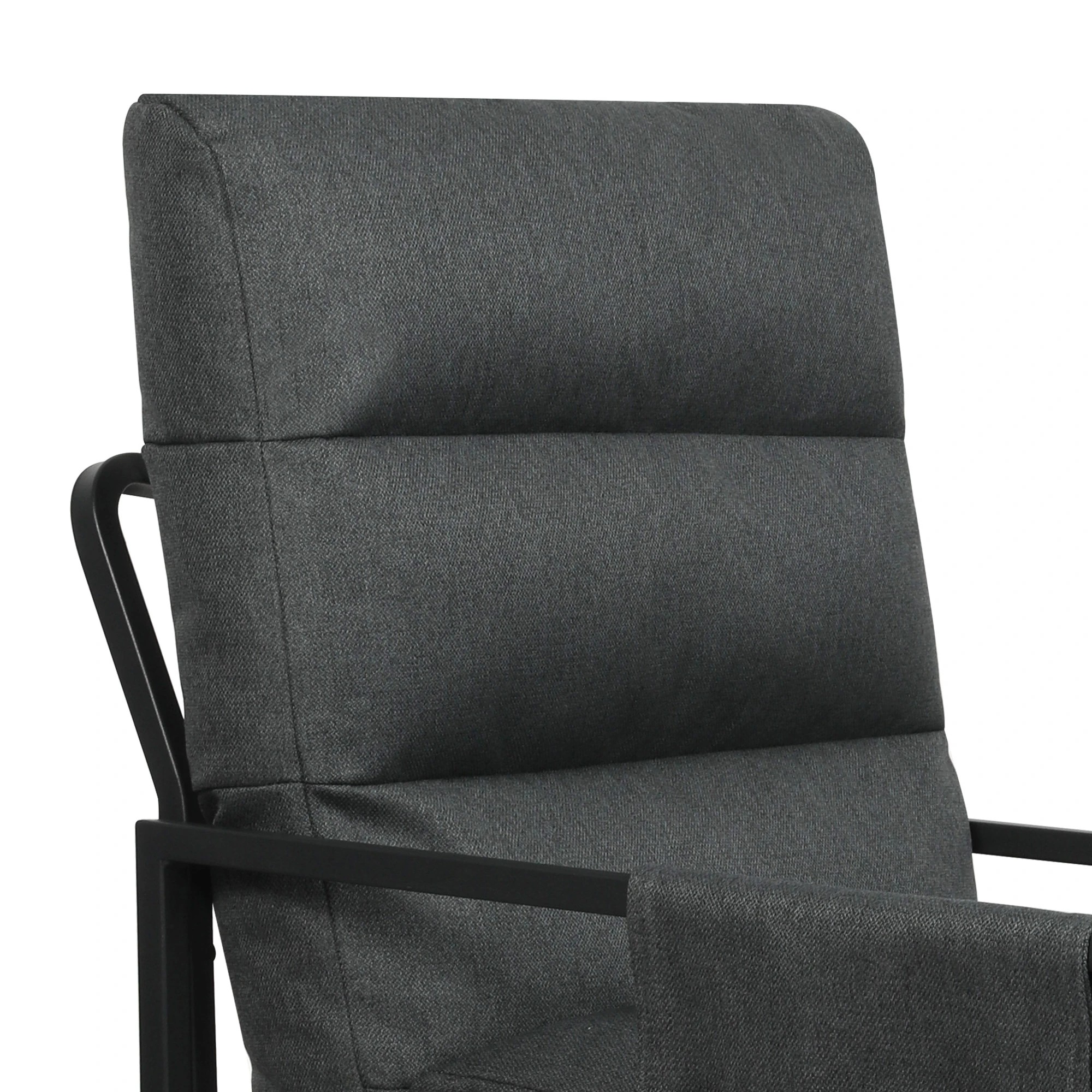 3 Levede Metal Accent Armchair - Dark Grey, 3 of 5