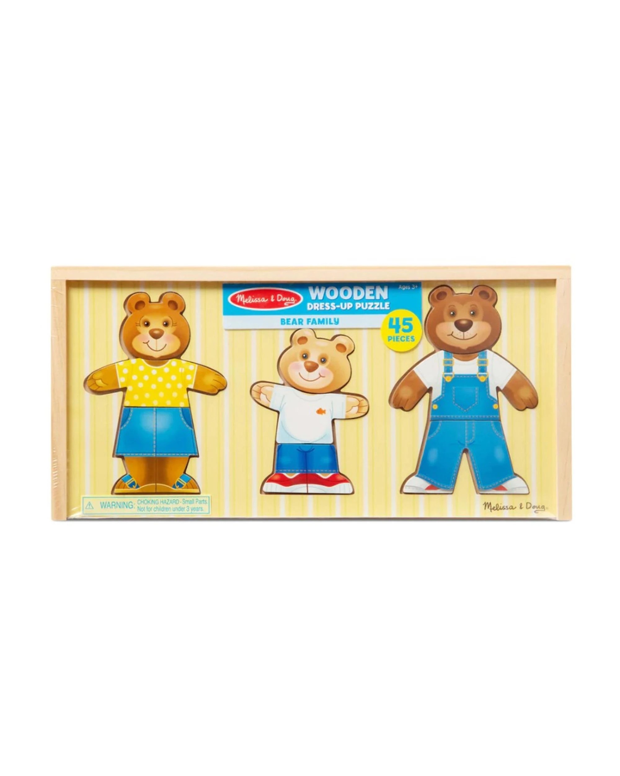 1 Melissa and Doug Wooden Bear Family Dress-Up Puzzle, 1 of 3